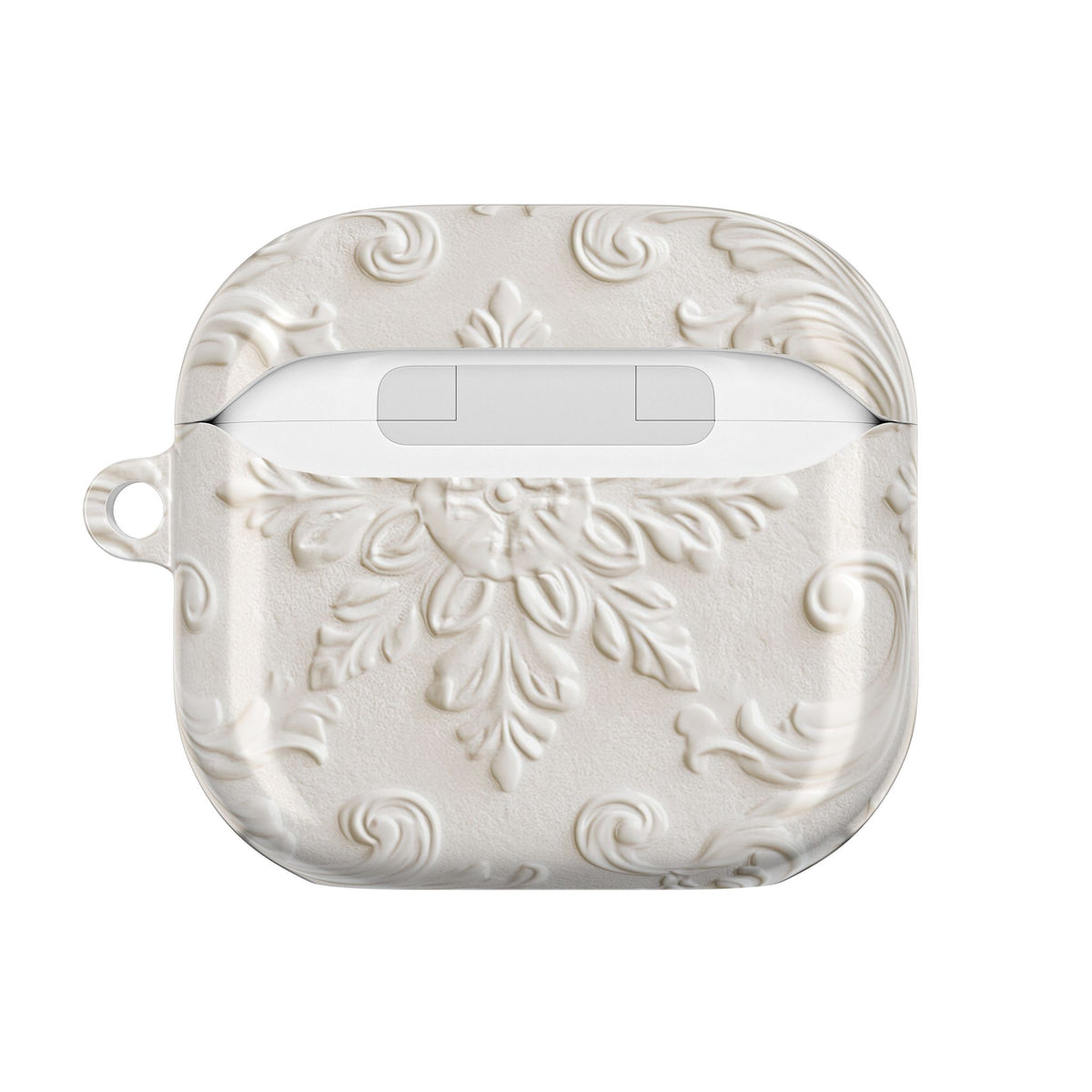 Ivory Baroque Relief · Hard Case for AirPods & AirPods Pro · White