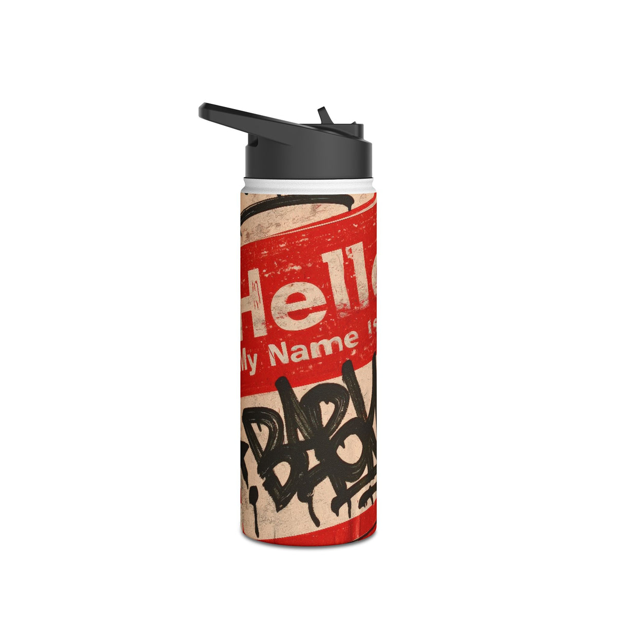 Slap Tag Collage · Insulated Water Bottle · Red