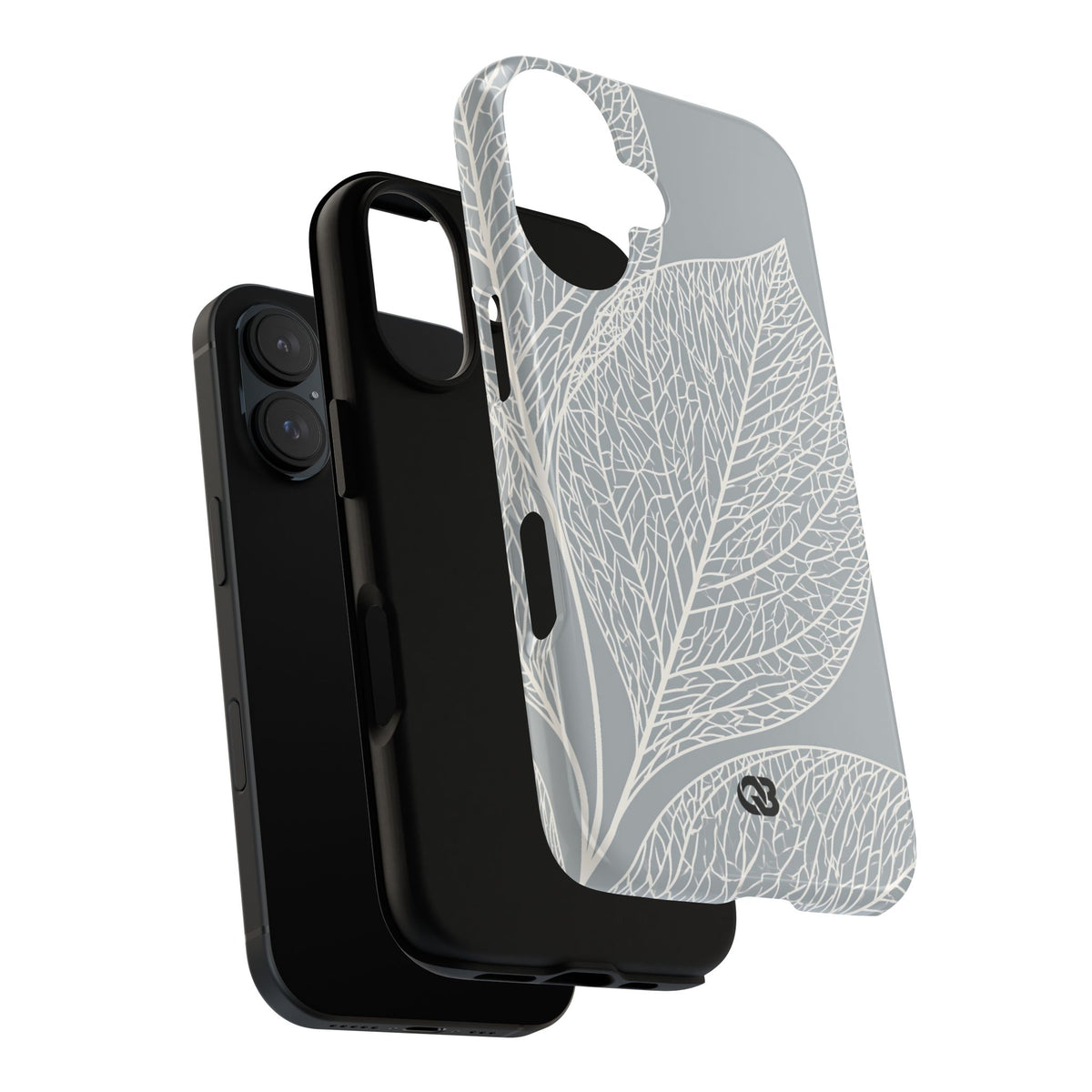 Minimal Leaf Skeleton · Tough Phone Case for iPhone · Grey