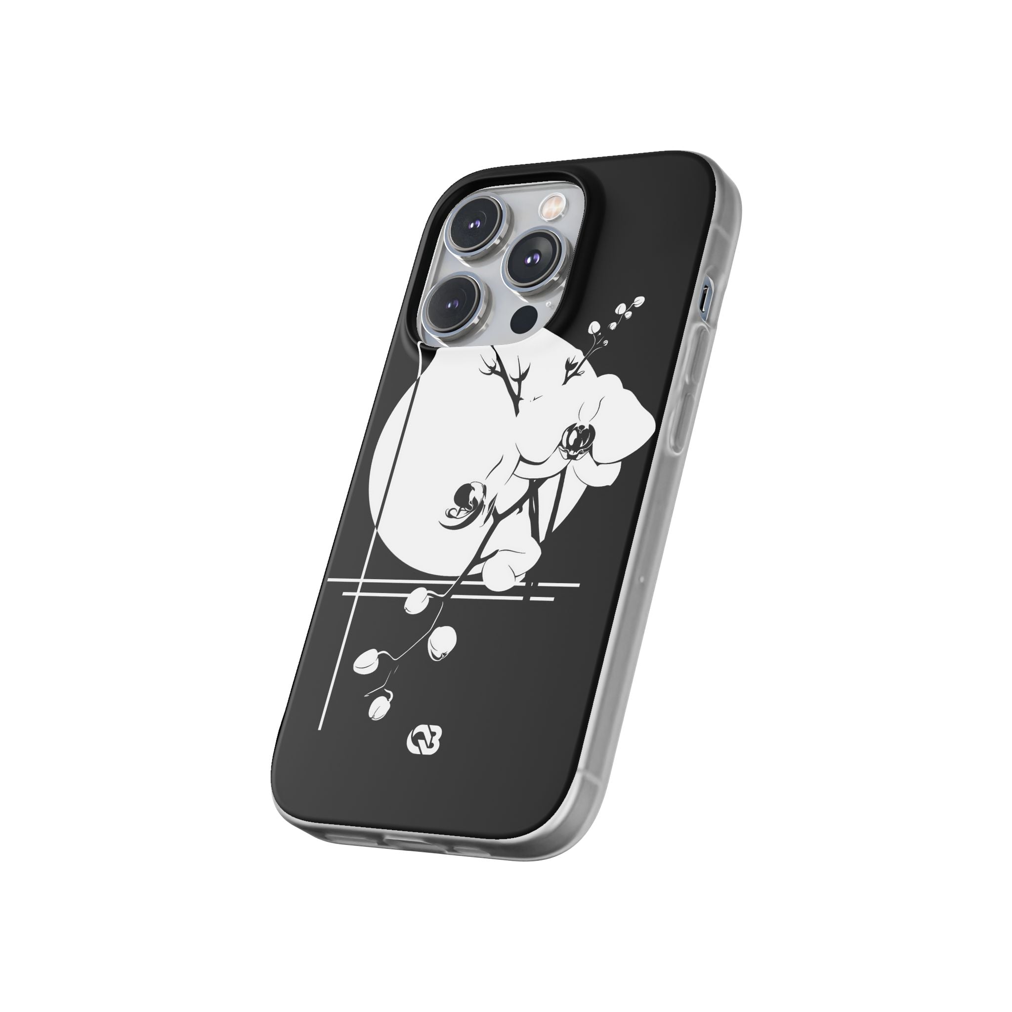 Black Lite Phone Case for iPhone - Lunar Orchid Grid