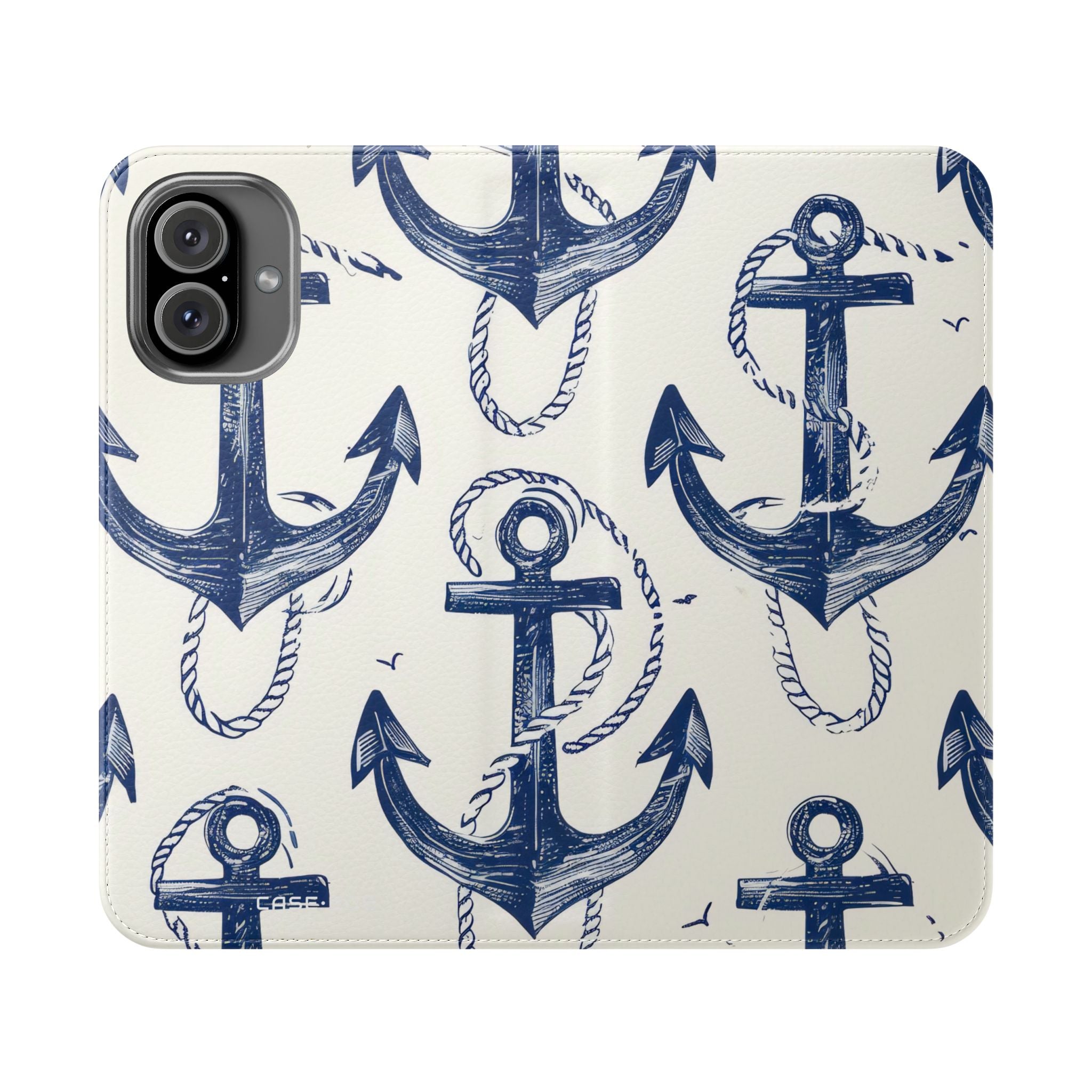 Blue Anchor Breeze - iPhone 16 Plus Case - Wallet
