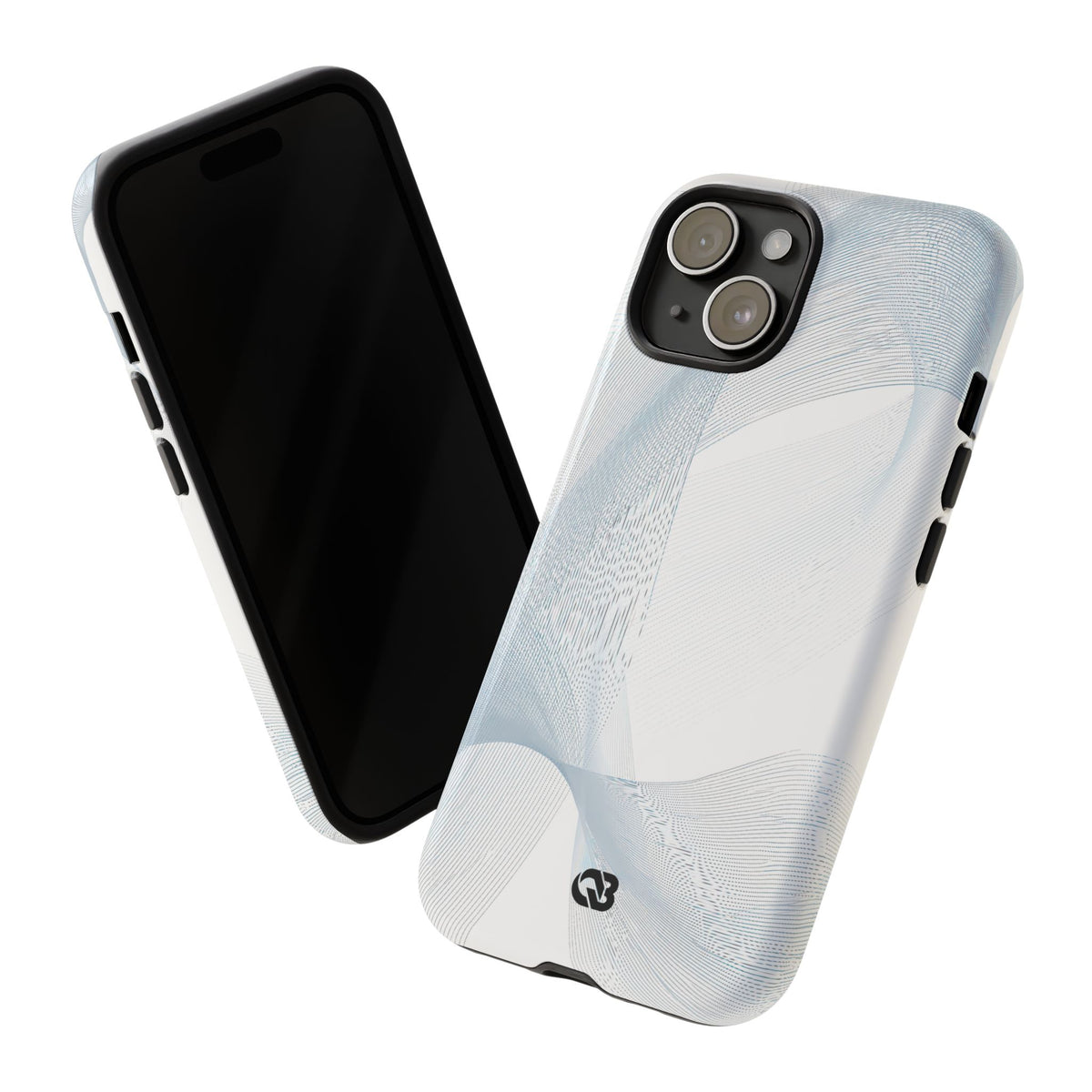 Glacial Contour Waves · Tough Phone Case for iPhone · White