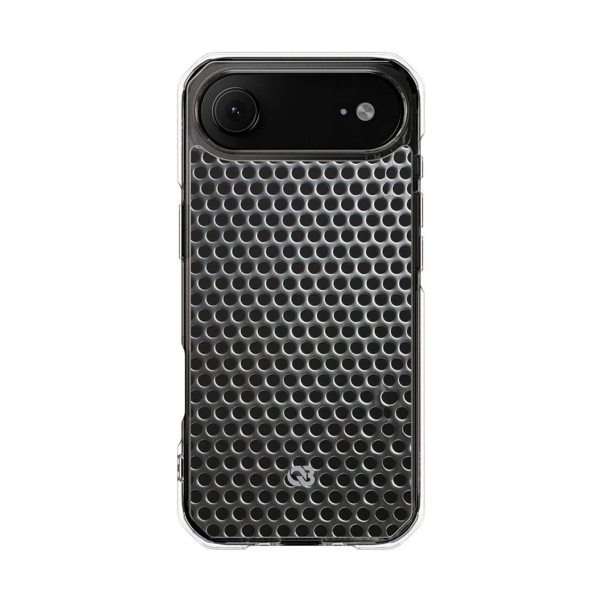 Silver Impact MagSafe Phone Case for iPhone - Brutalist Steel Mesh