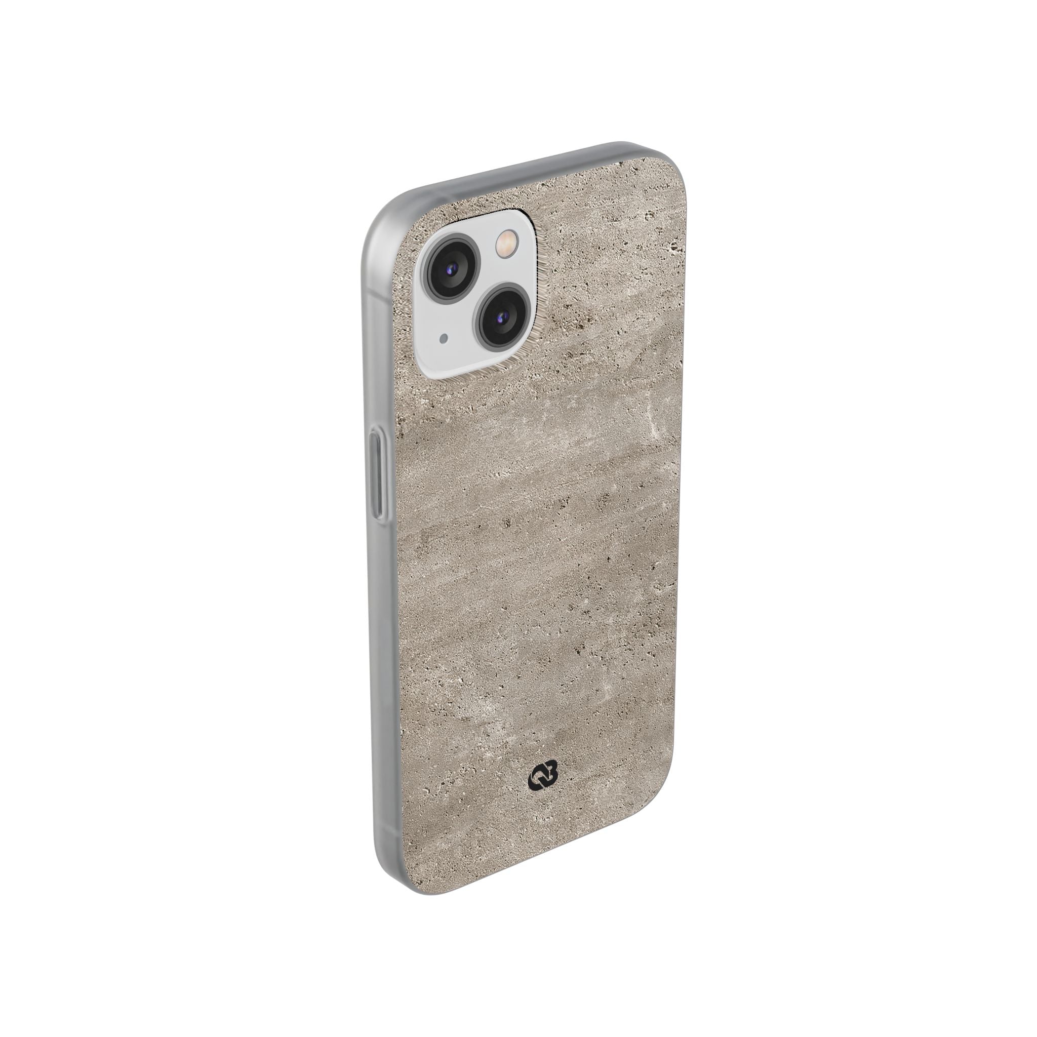 Grey Lite Phone Case for iPhone - Brutalist Stone Grit