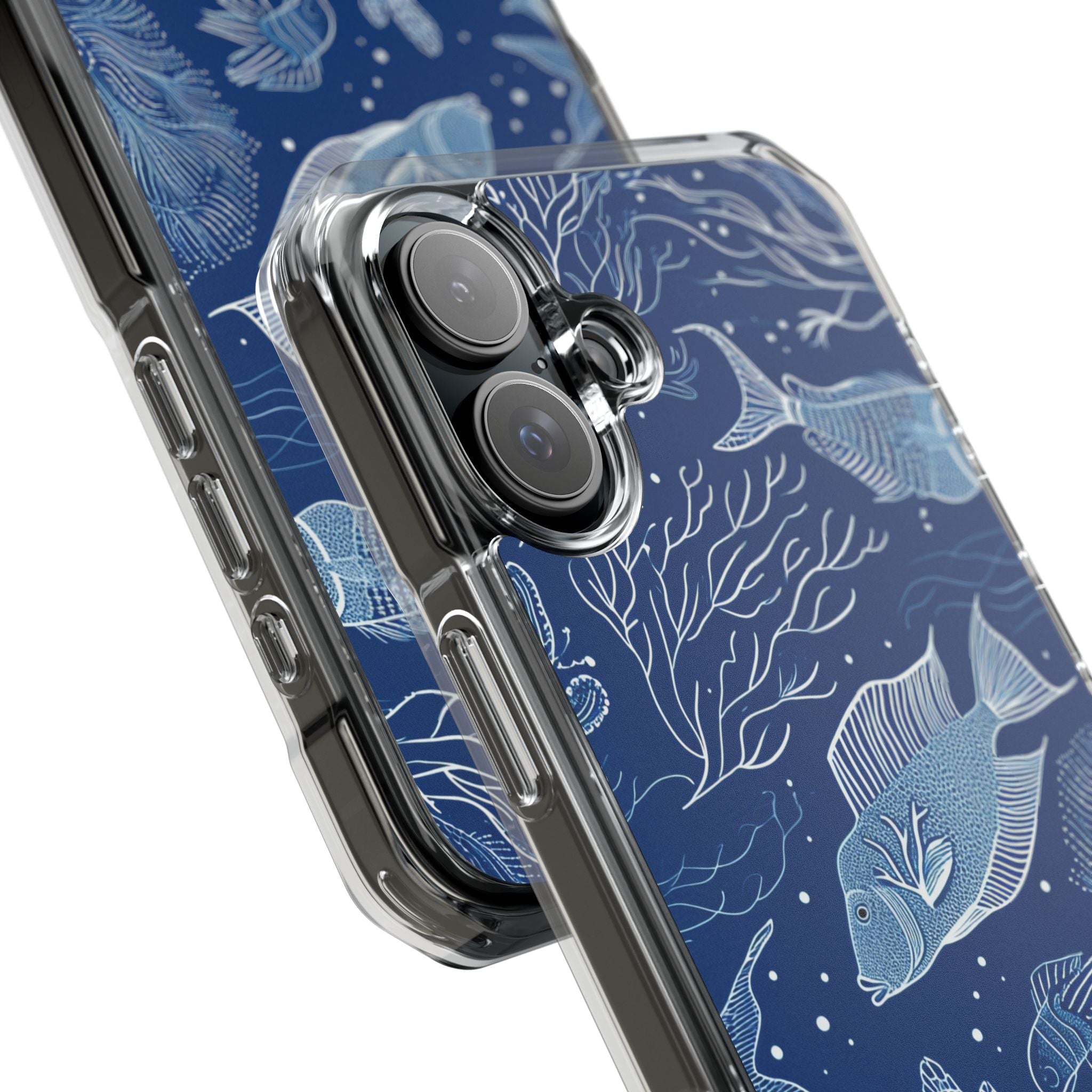 Navy Scale Reef iPhone 16 Plus Case - Impact