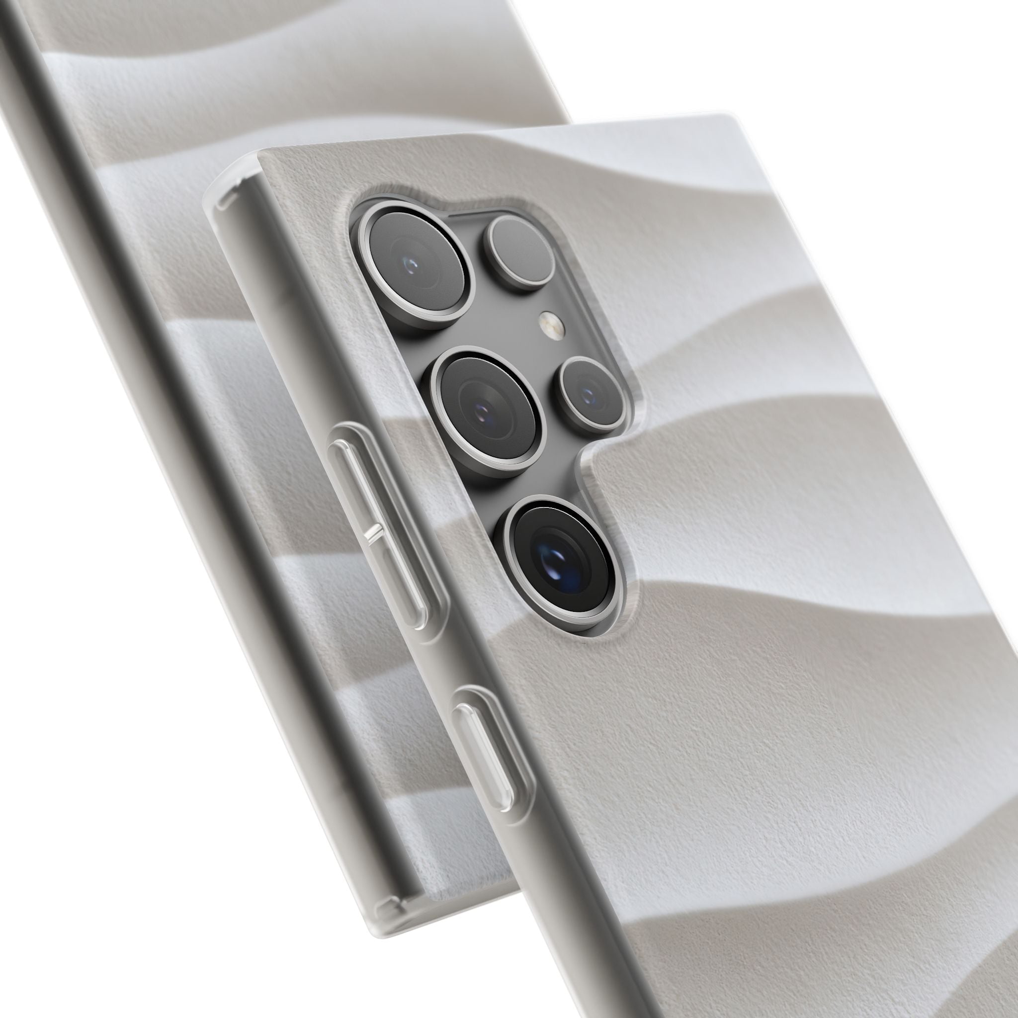 White Lite Phone Case for Samsung - Arctic Flow Ridges