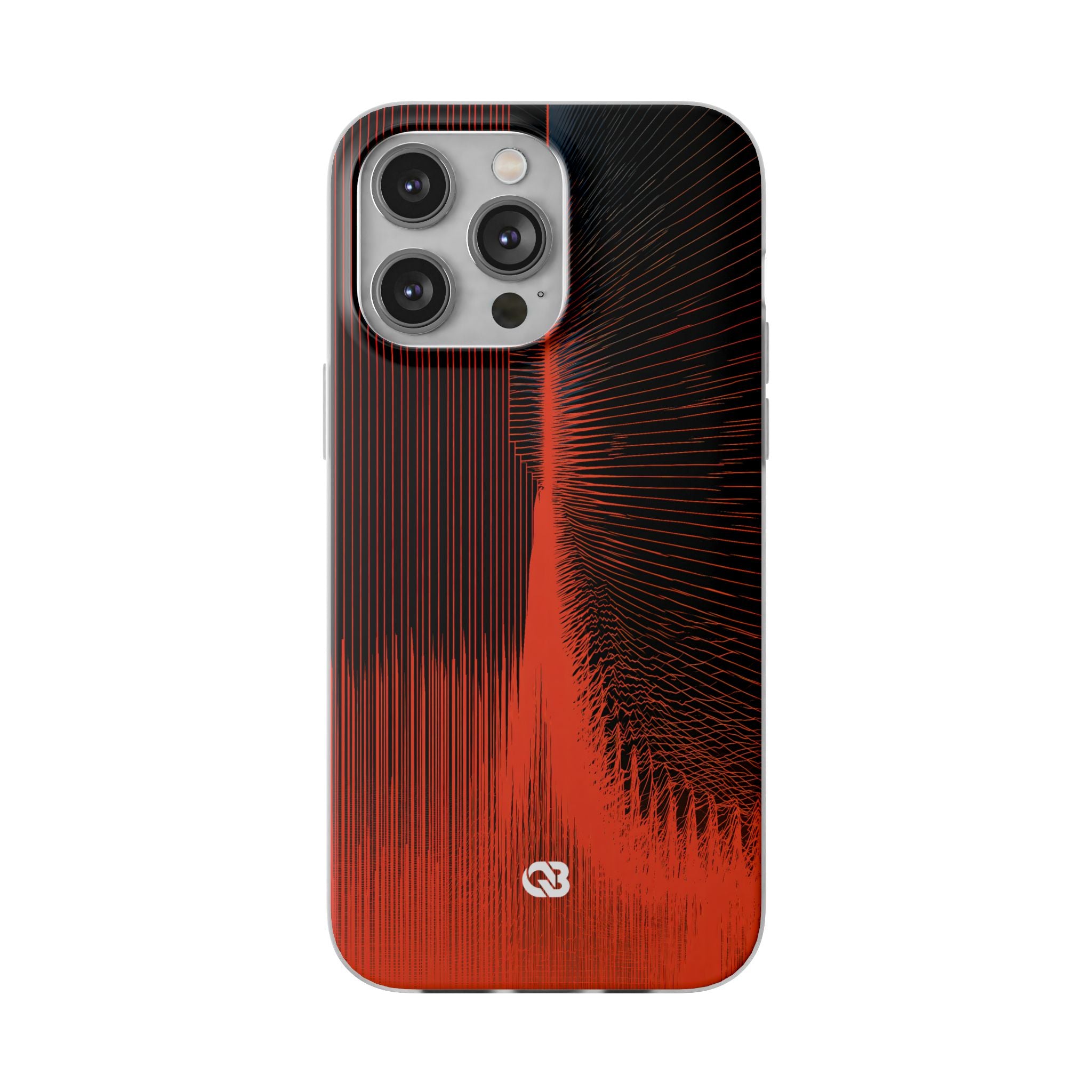Red Lite Phone Case for iPhone - Crimson Frequency Pulse
