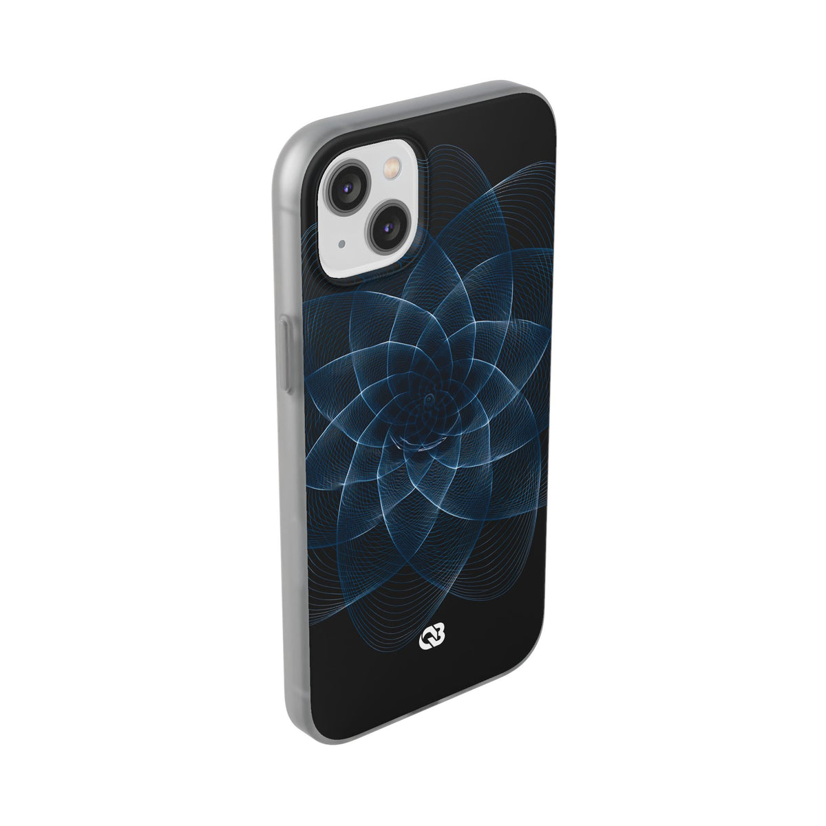 Blue Lite Phone Case for iPhone - Cobalt Geometric Bloom
