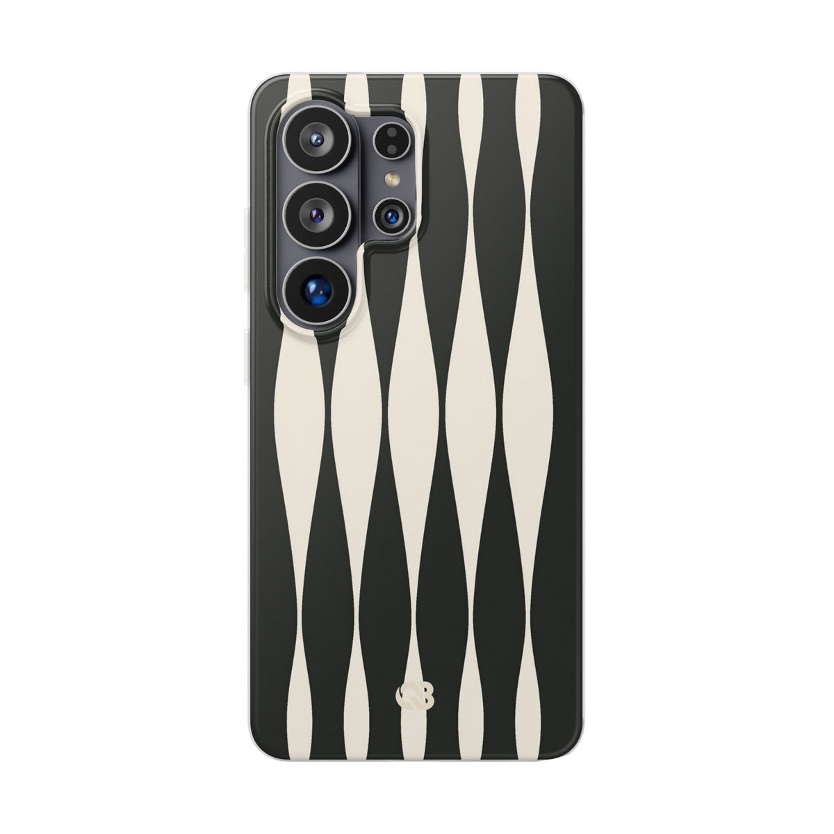 Black Lite Phone Case for Samsung - Ivory Spindle Grid