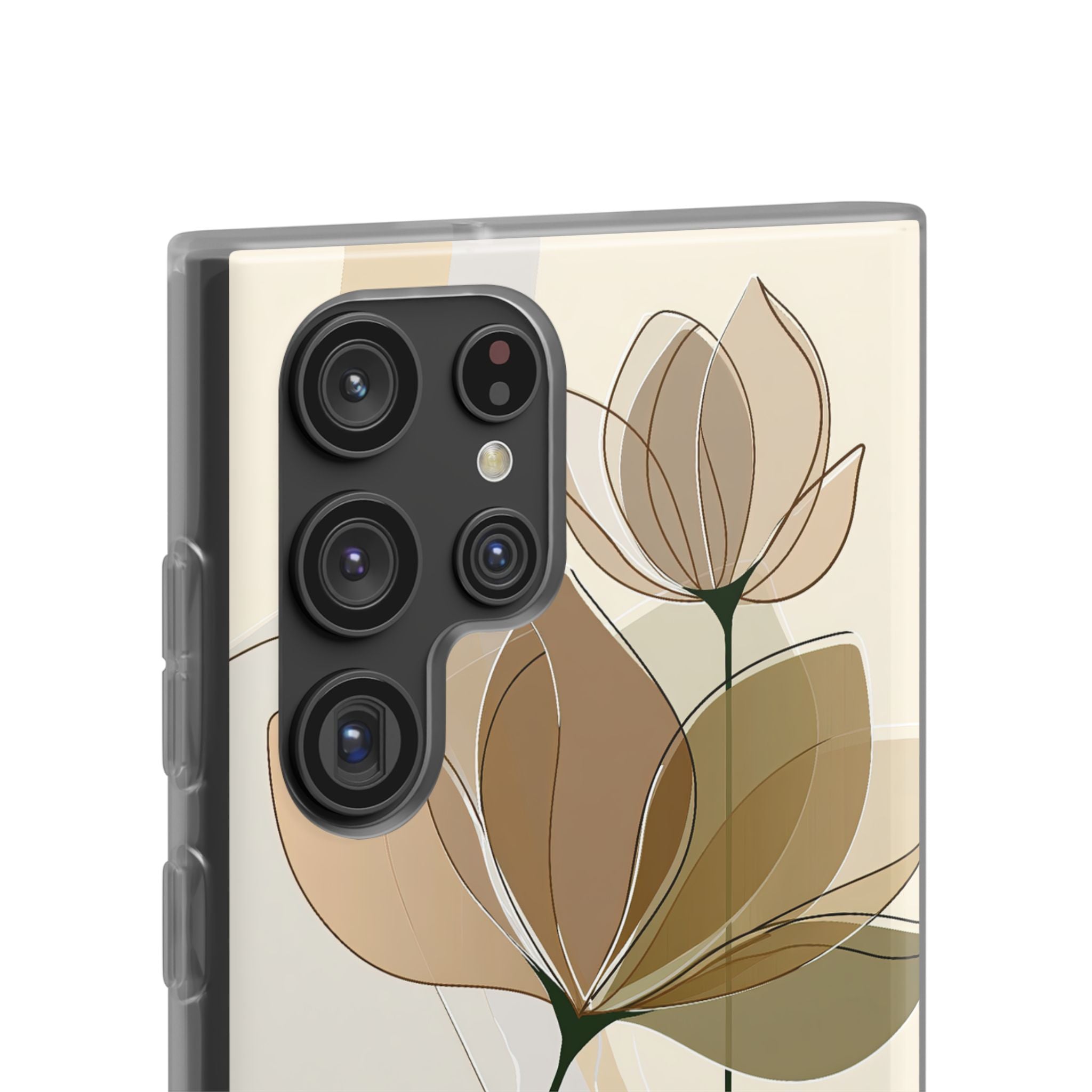 Beige Lite Phone Case for Samsung - Muted Ochre Petals