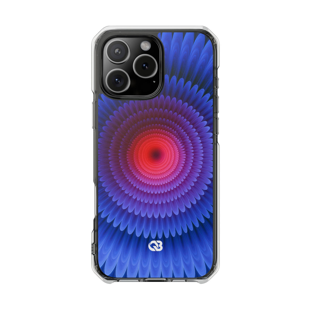 Radial Spectrum Bloom · Clear Impact Magnetic Phone Case for iPhone · Blue