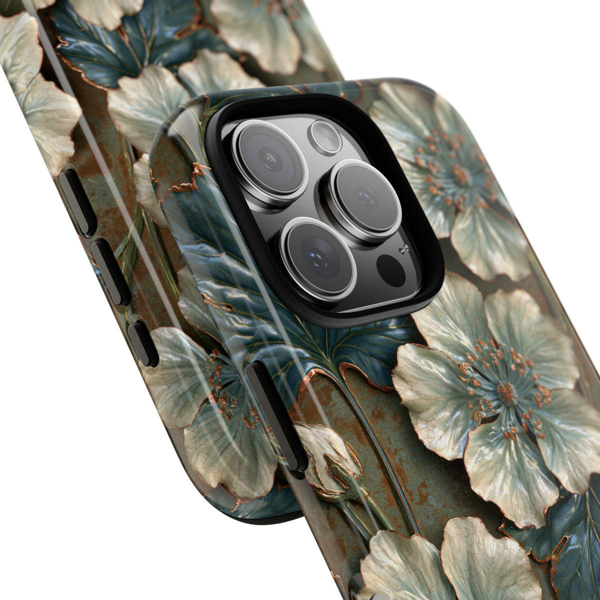 Gilded Blossom Reverie · Tough Phone Case for iPhone · Teal