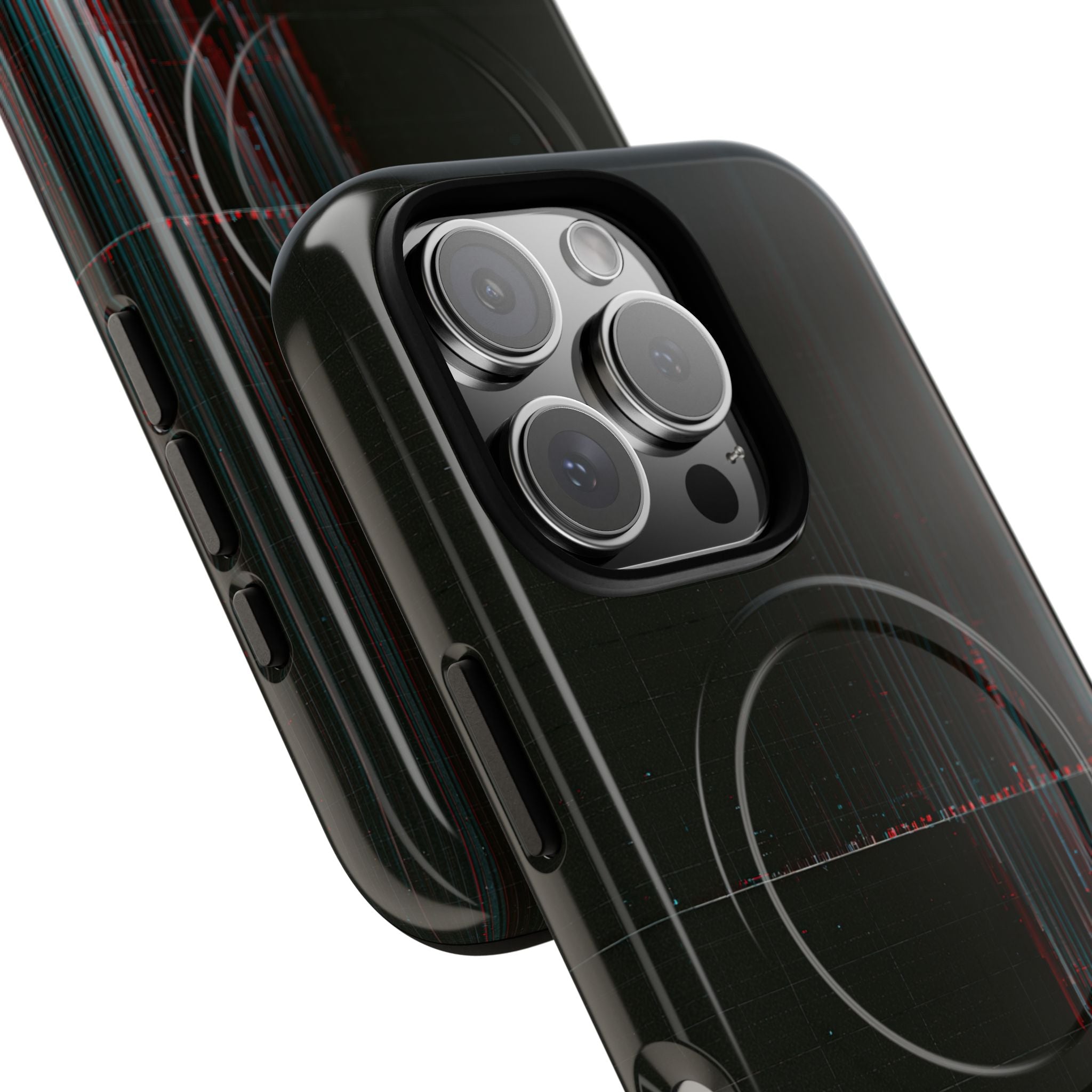 Black Tough 2.0 Magsafe Phone Case for iPhone - Corrupted Data Stream