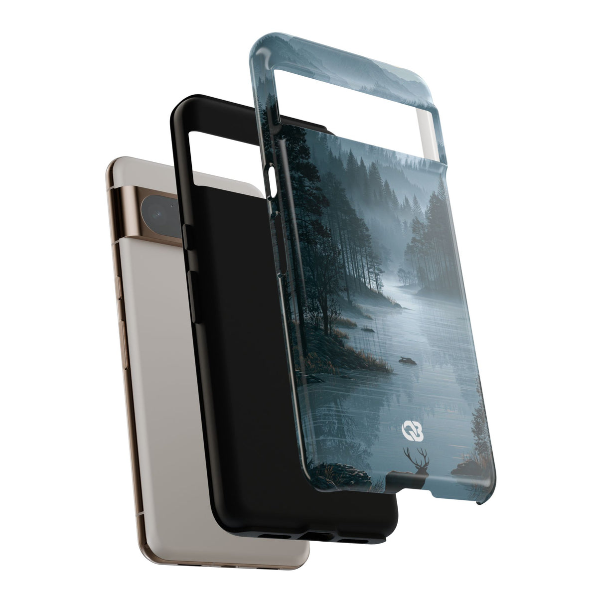 Silent Nordic Fjord · Tough Phone Case for Pixel · Blue