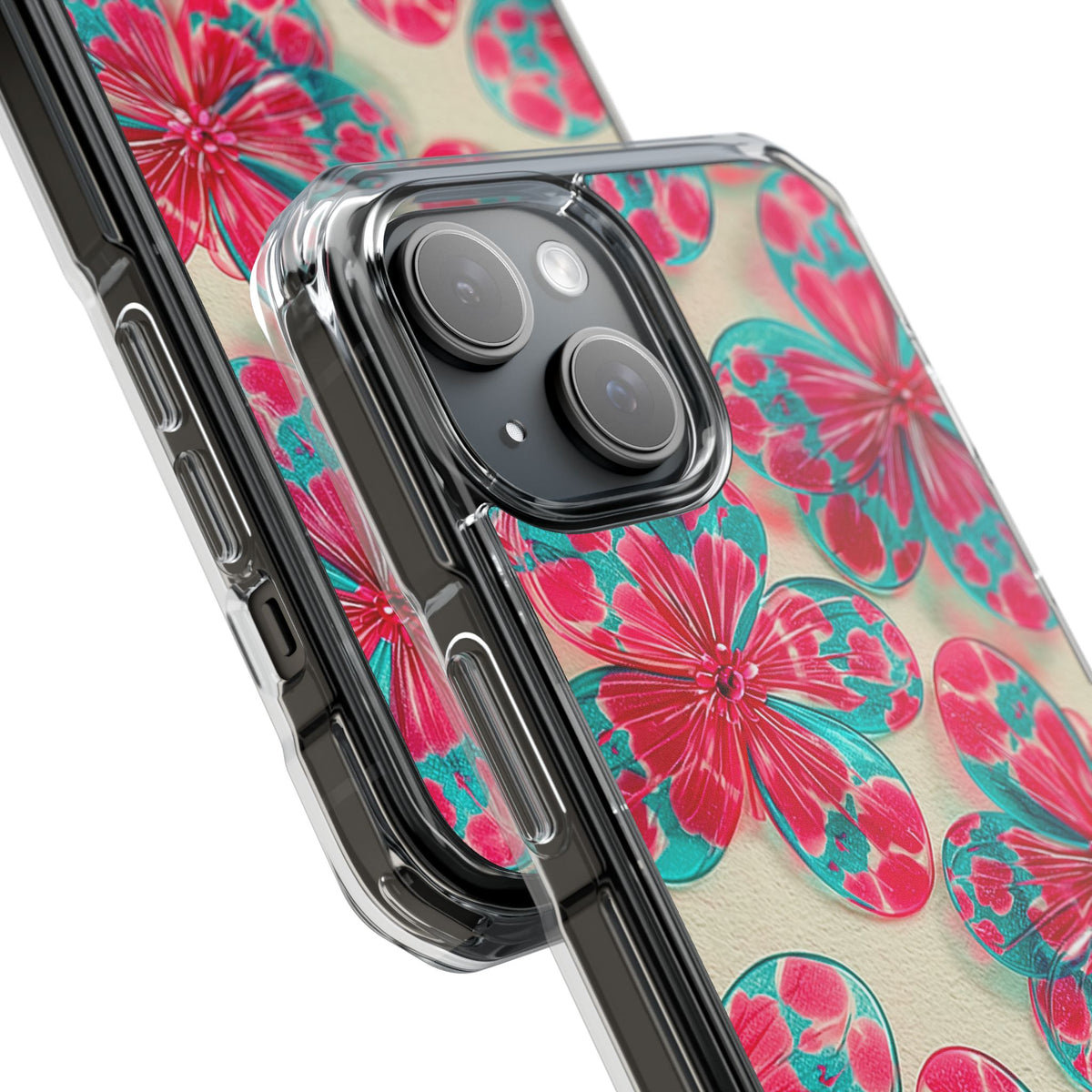 Lucite Jelly Bloom · Clear Impact Magnetic Phone Case for iPhone · Pink