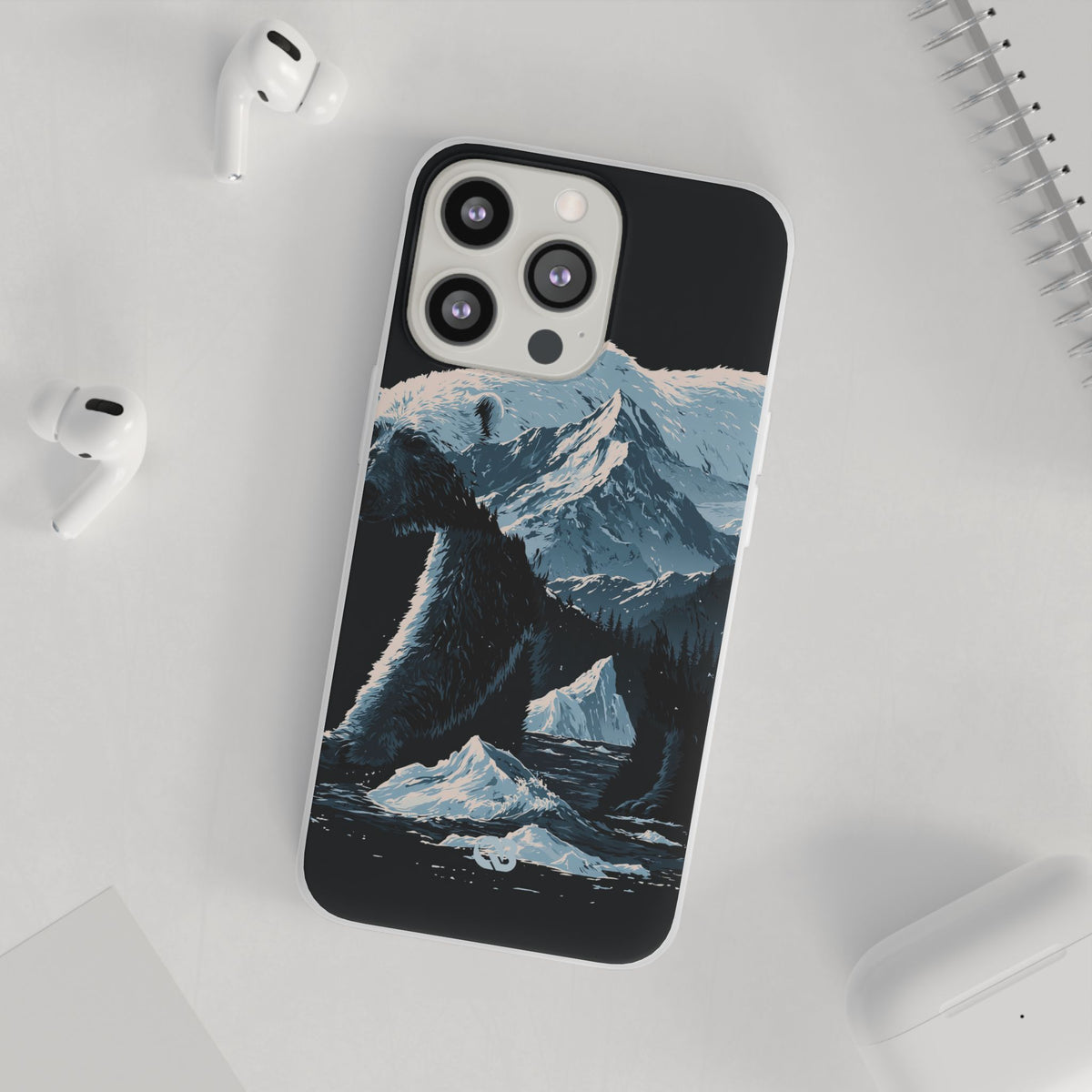 Nordic Arctic Bear · Lite Phone Case for iPhone · Black