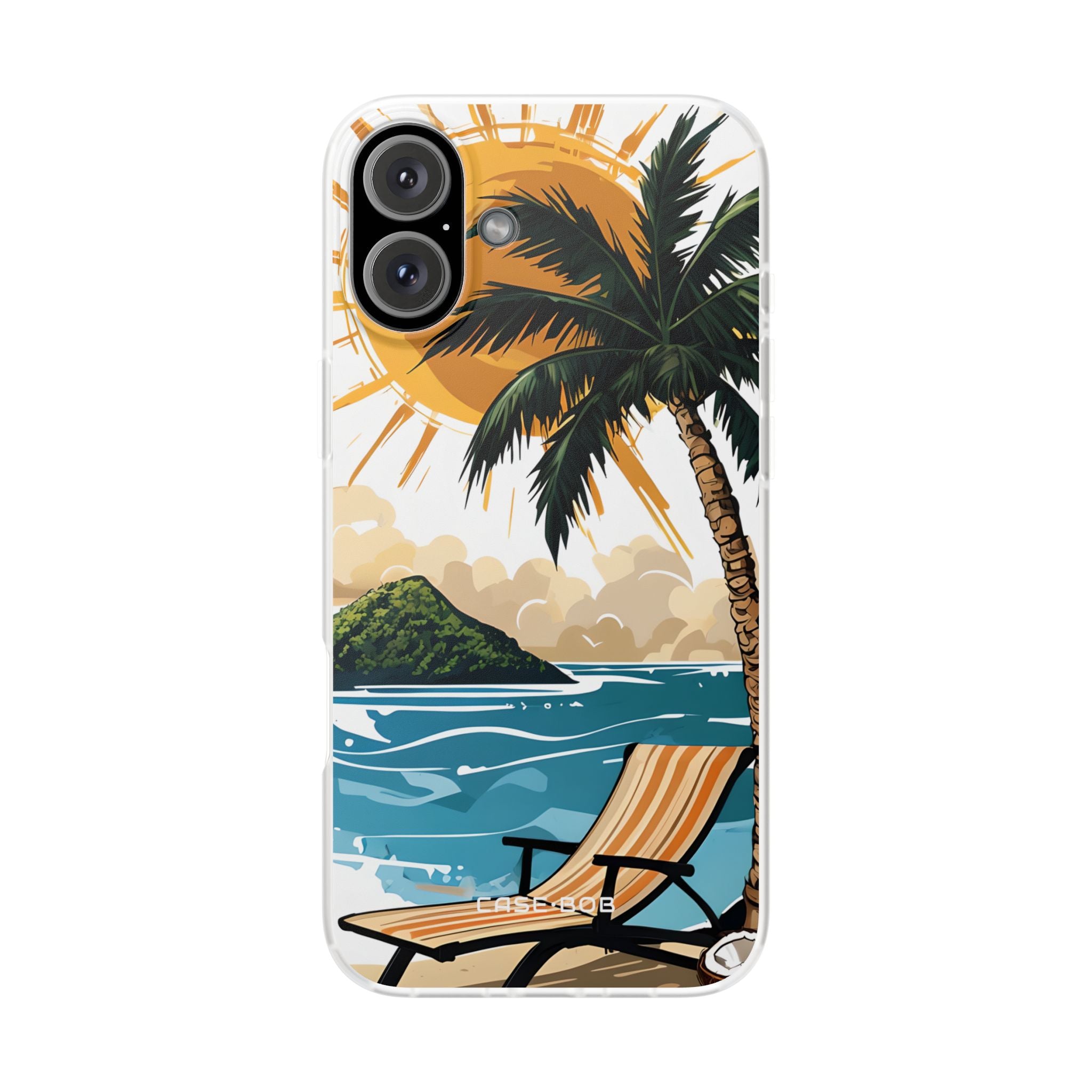 Sunny Palm Breeze iPhone 16 Plus Case - Soft