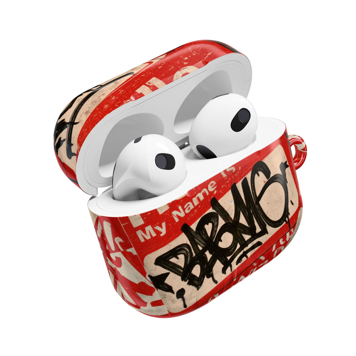Slap Tag Collage · Hard Case for AirPods & AirPods Pro · Red