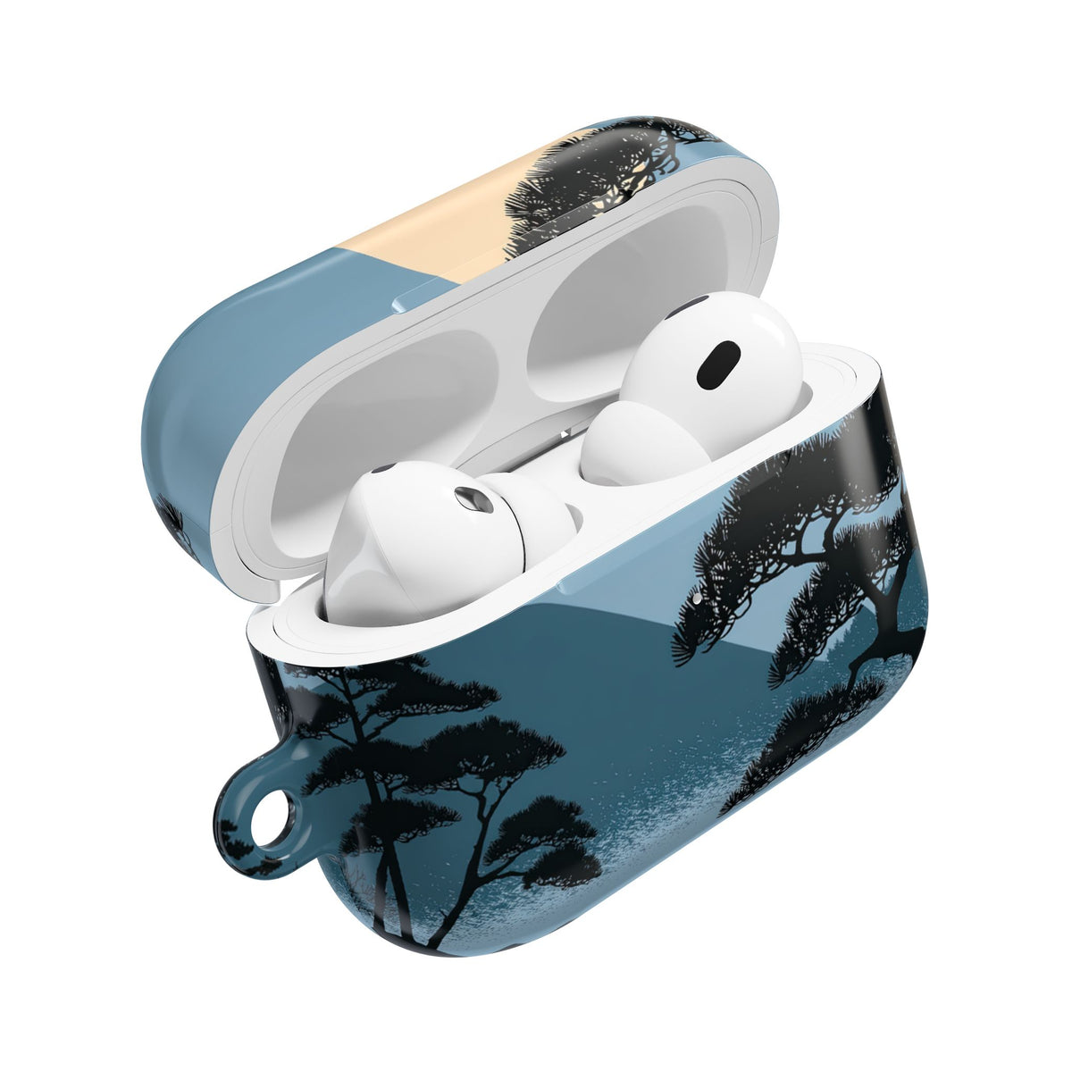 Moonlit Pine Horizon · Hard Case for AirPods & AirPods Pro · Blue