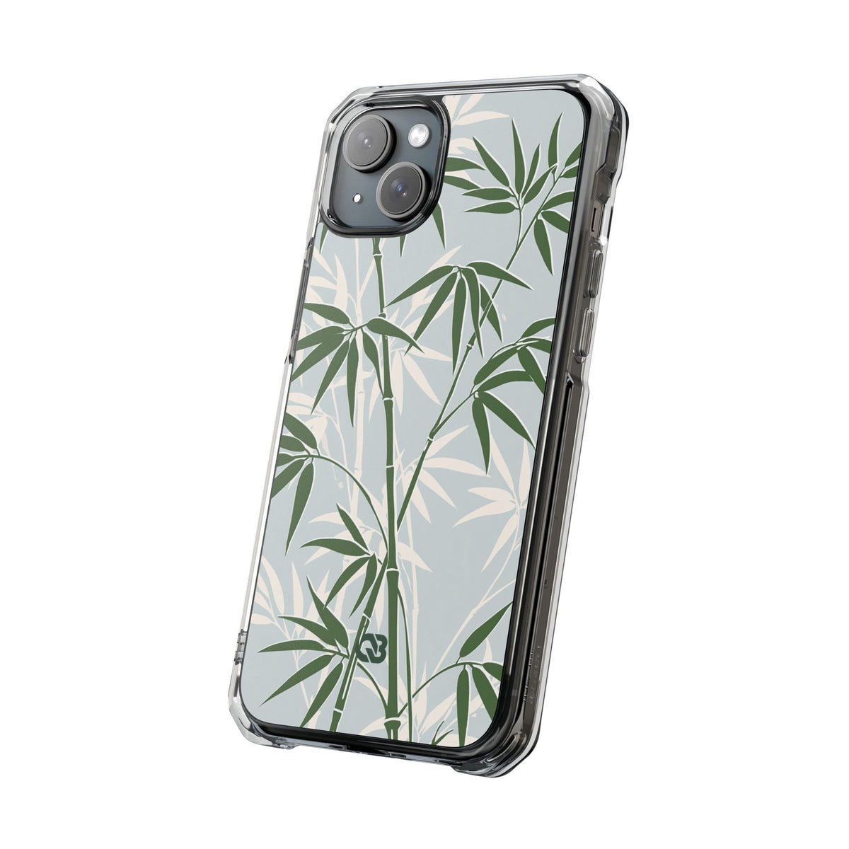 Serene Bamboo · Clear Impact Magnetic Phone Case for iPhone · Green