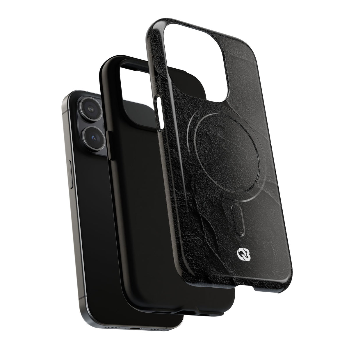 Obsidian Stucco Relief · Tough 2.0 Magnetic Phone Case for iPhone · Black
