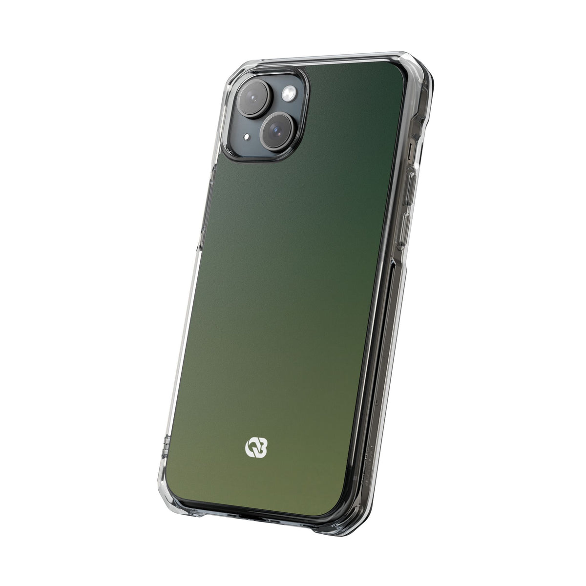 Evergreen Gradient · Clear Impact Magnetic Phone Case for iPhone · Green