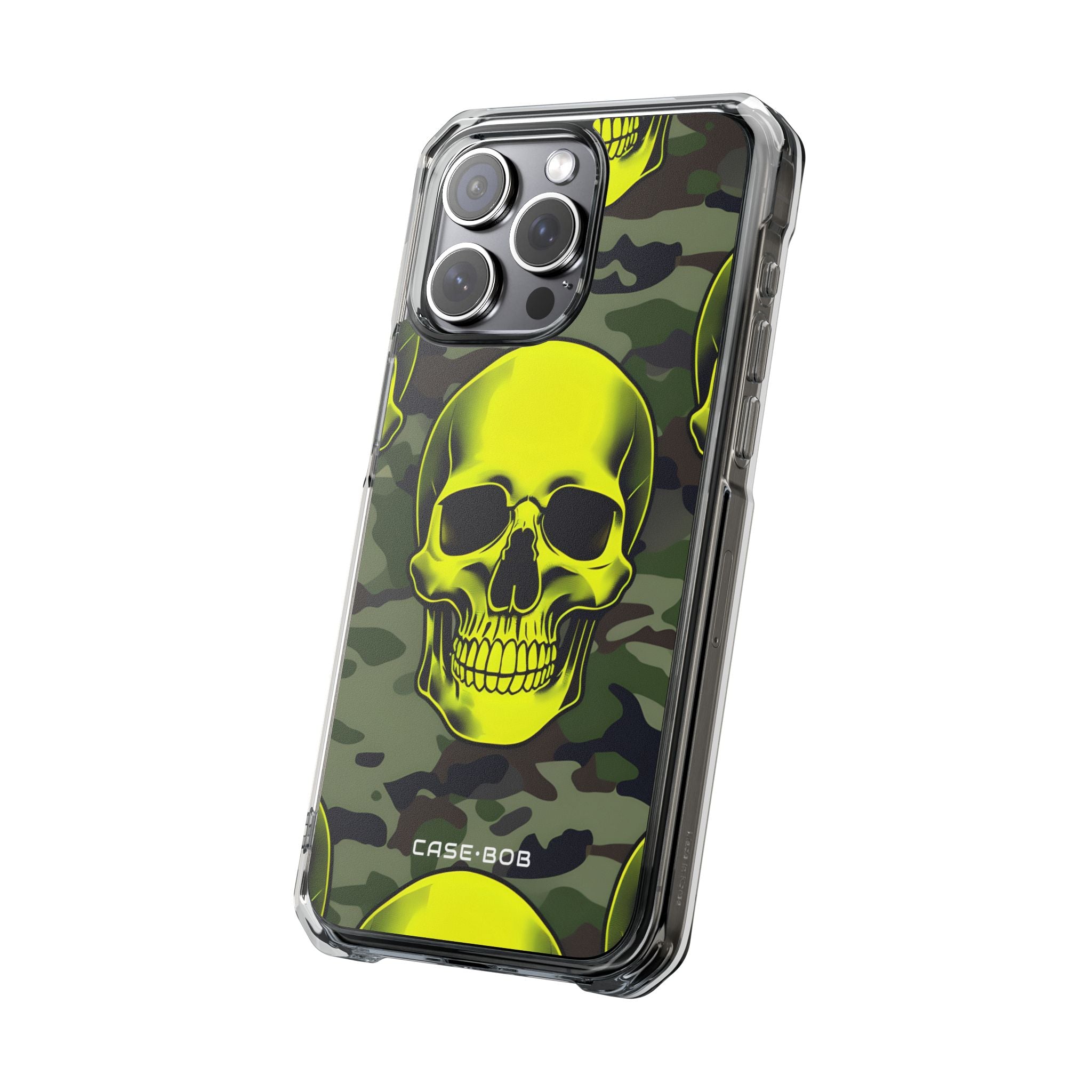 Neon Schädel Camo iPhone 15 Pro Max Case - Impact