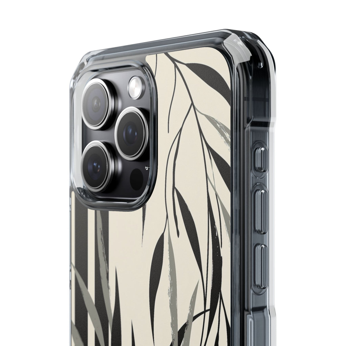 Linear Willow Study · Clear Impact Magnetic Phone Case for iPhone · Beige