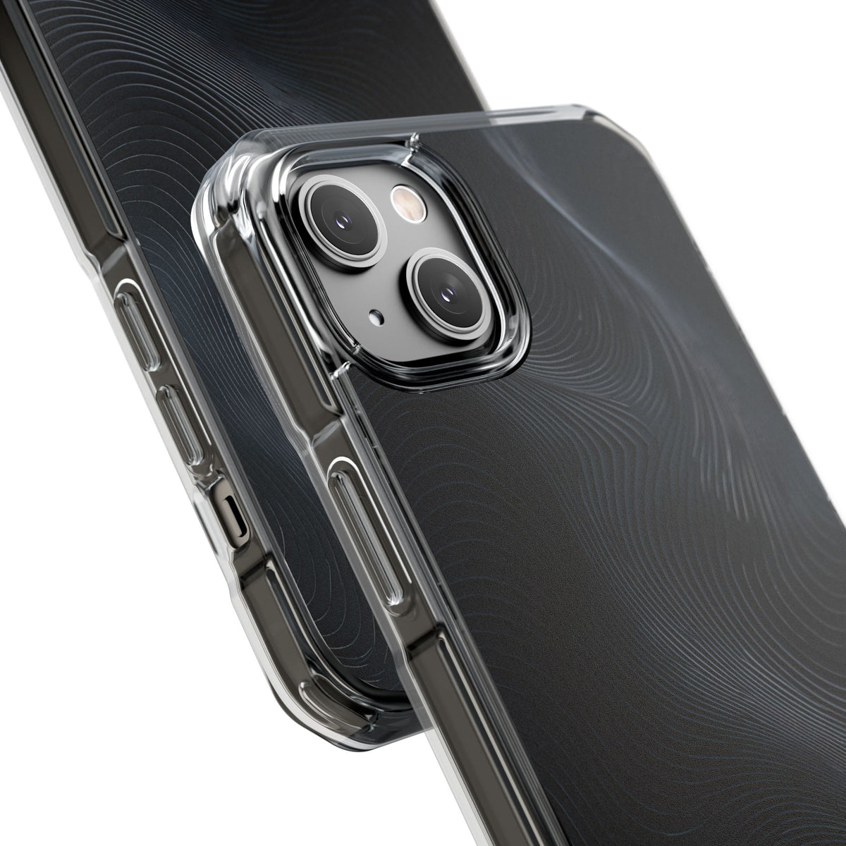 Black Impact MagSafe Phone Case for iPhone - Obsidian Ridge Flux