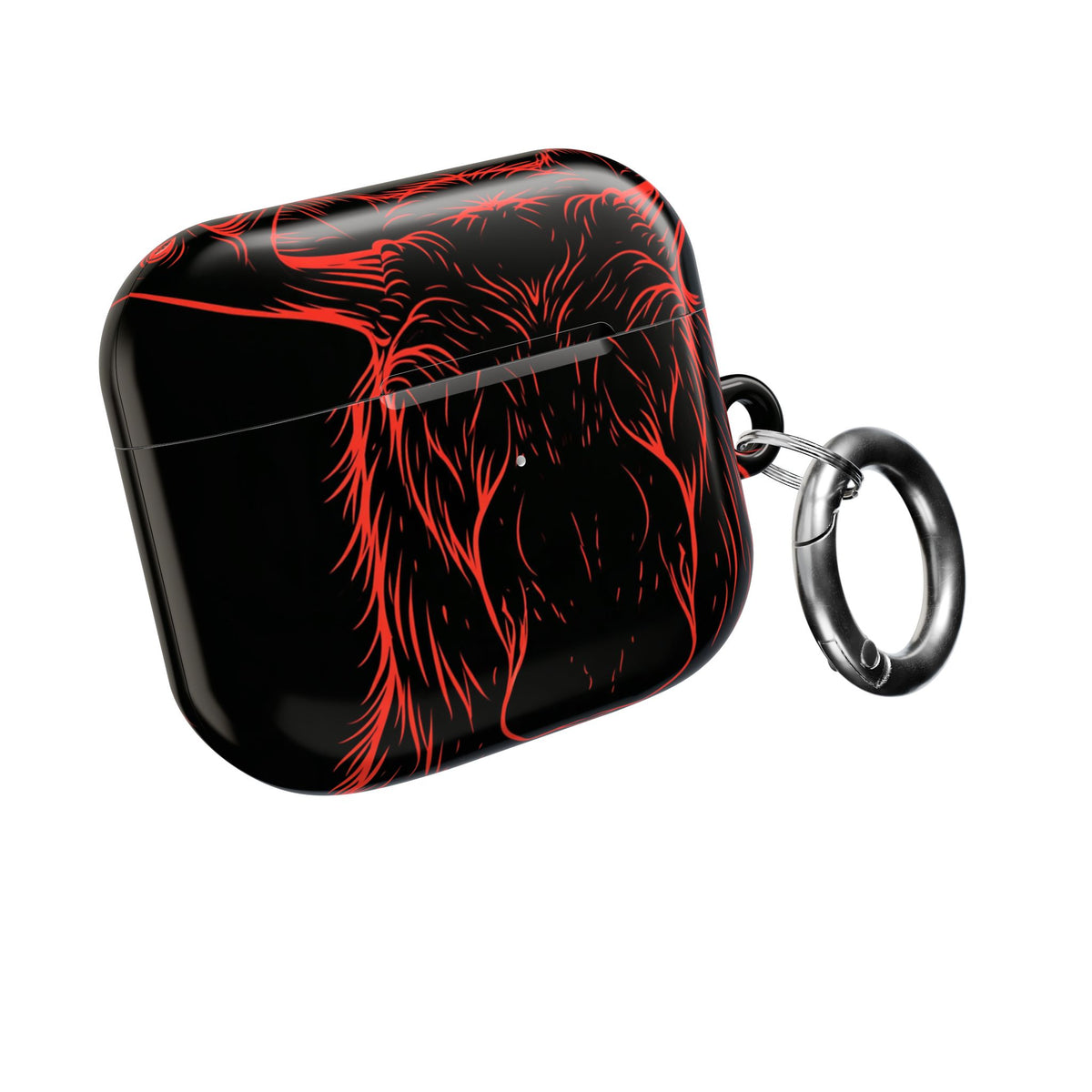 Crimson Horizon Moose · Hard Case for AirPods & AirPods Pro · Black