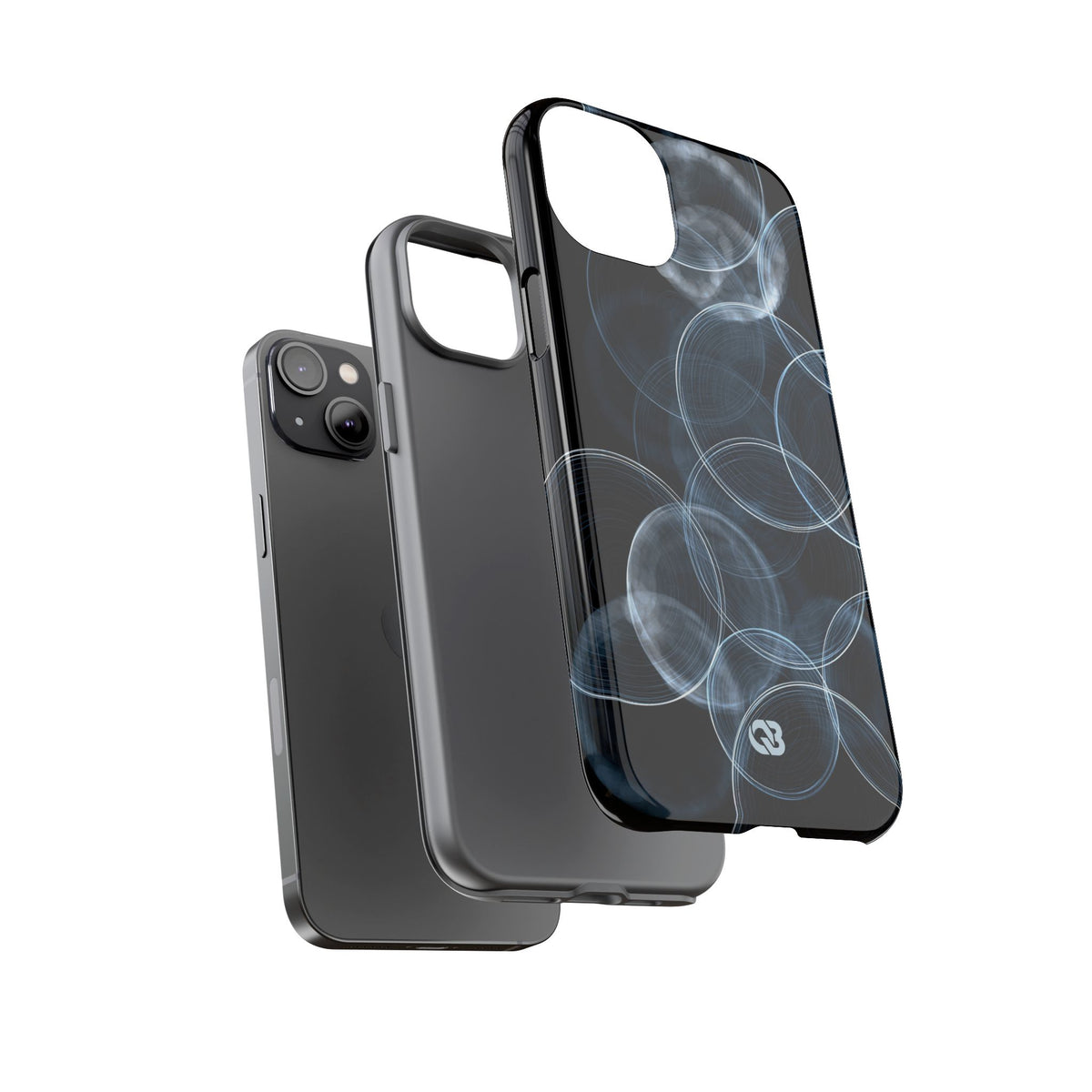 Blue Tough Phone Case for iPhone - Cyan Pulse Ripple