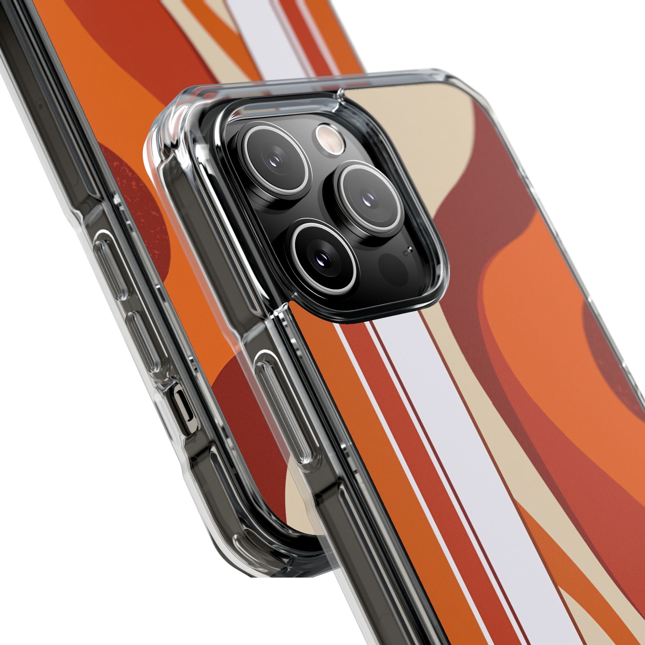 Orange Impact MagSafe Phone Case for iPhone - Terracotta Metro Line