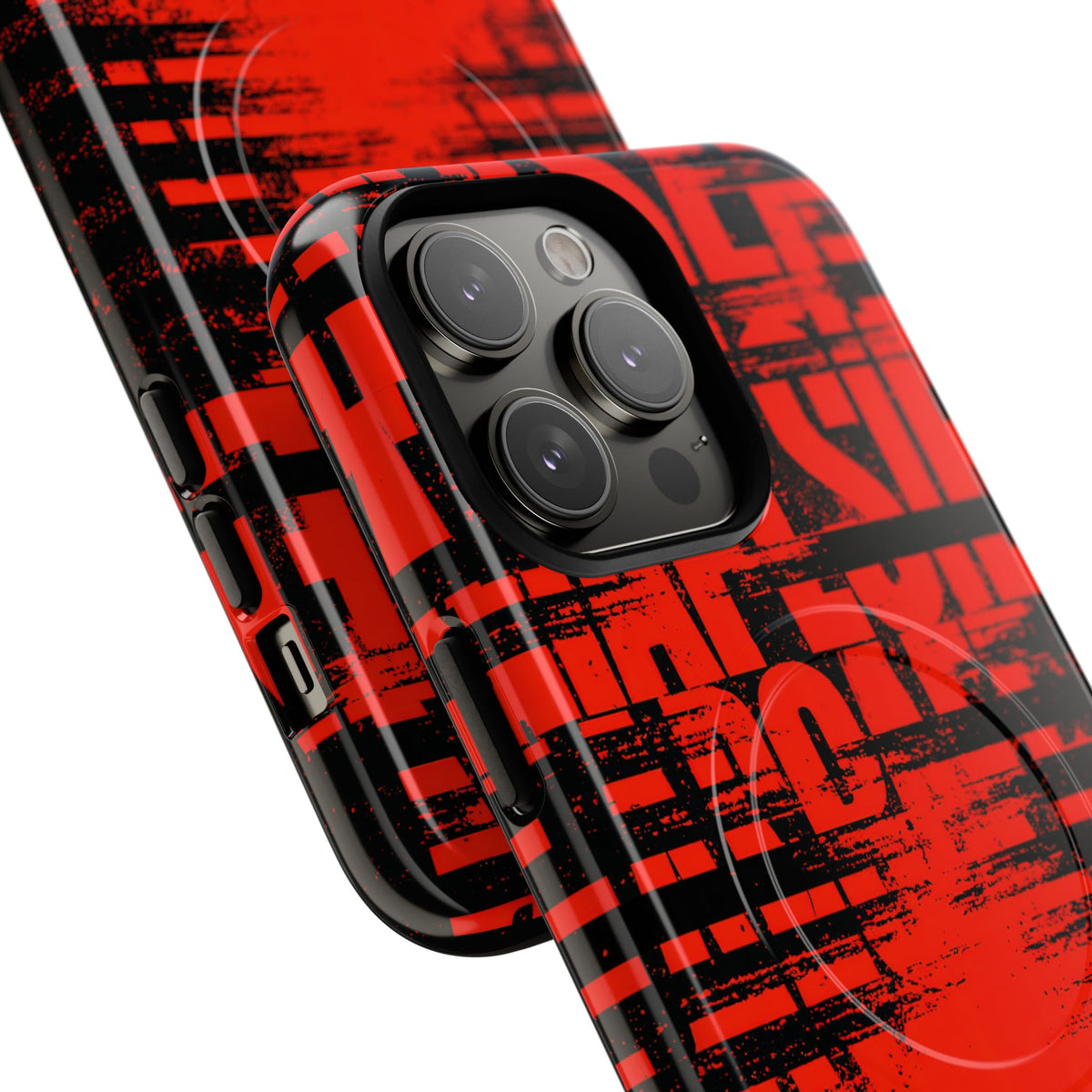 Crimson Redaction · Tough 2.0 Magnetic Phone Case for iPhone · Black