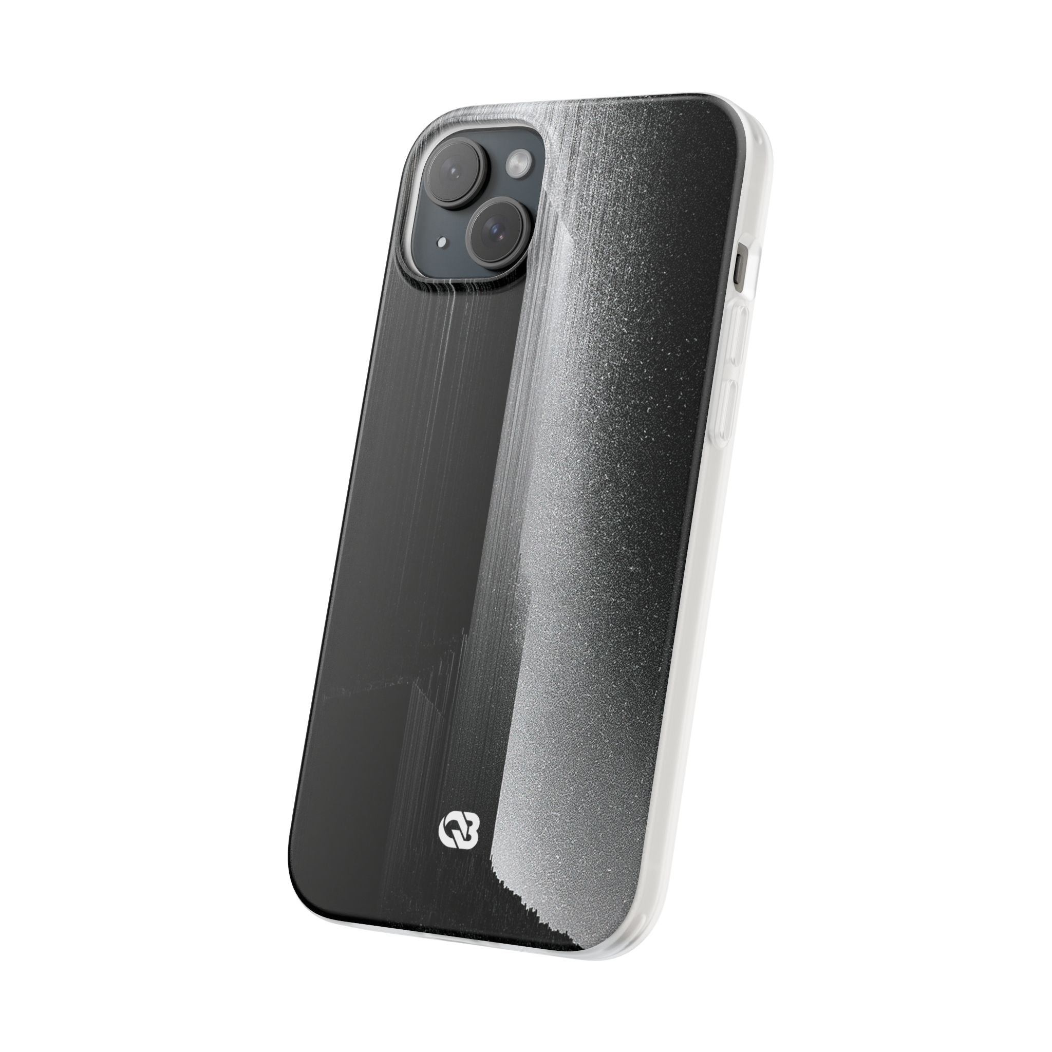 Black Lite Phone Case for iPhone - Brutalist Pixel Monolith
