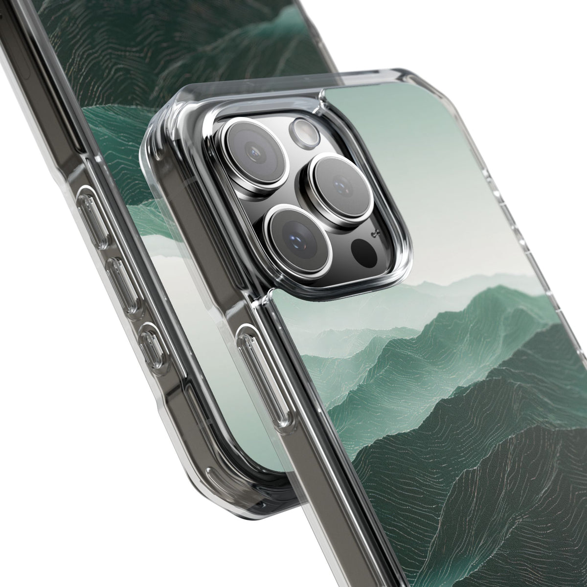 Alpine Mist · Clear Impact Magnetic Phone Case for iPhone · Green