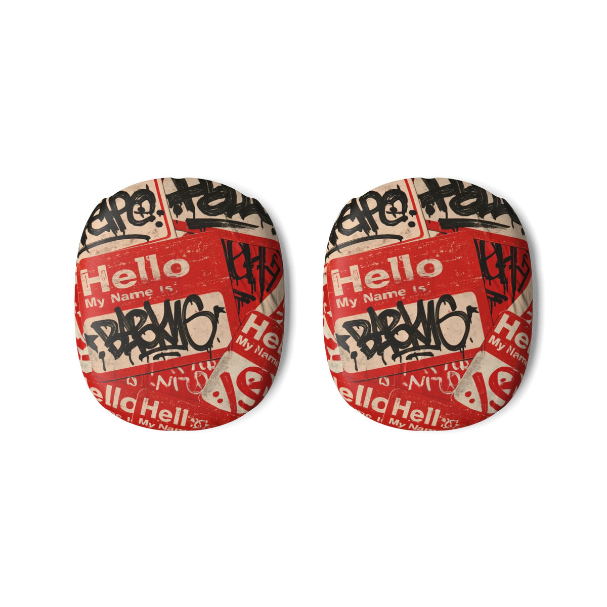 Slap Tag Collage · Hard Case for AirPods Max · Red