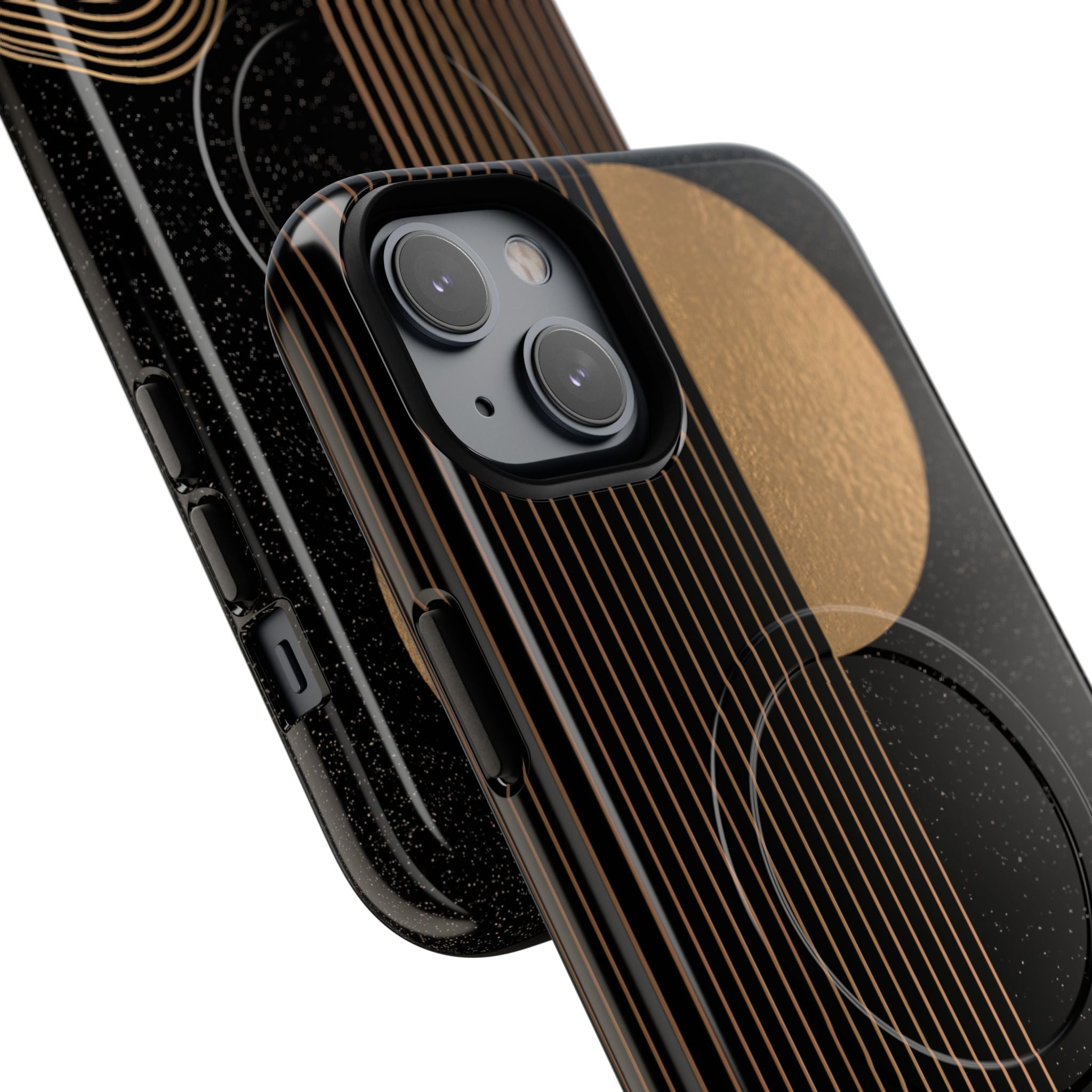 Gold Tough 2.0 Magsafe Phone Case for iPhone - Gilded Obsidian Dunes