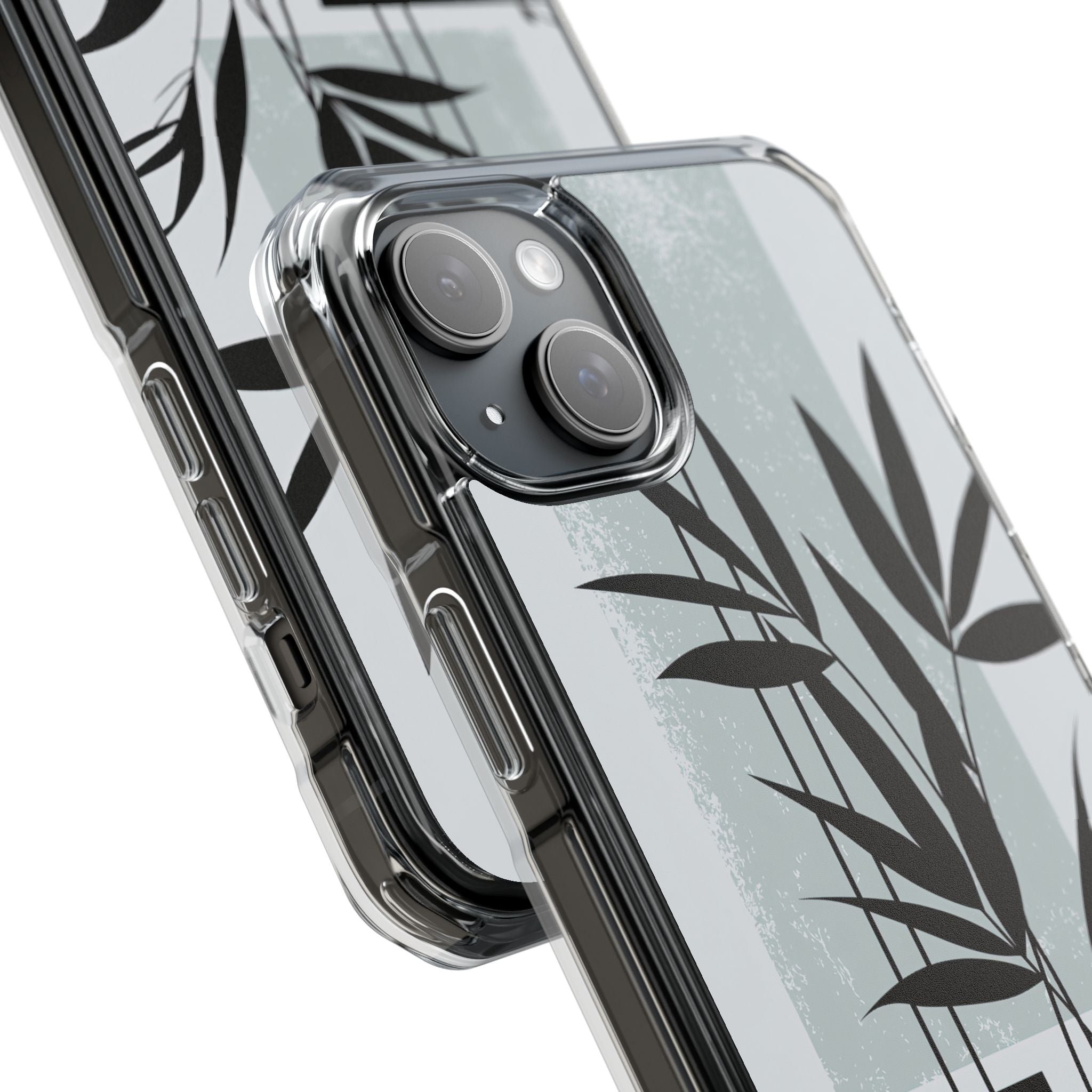 Grey Impact MagSafe Phone Case for iPhone - Sage Bamboo Noir