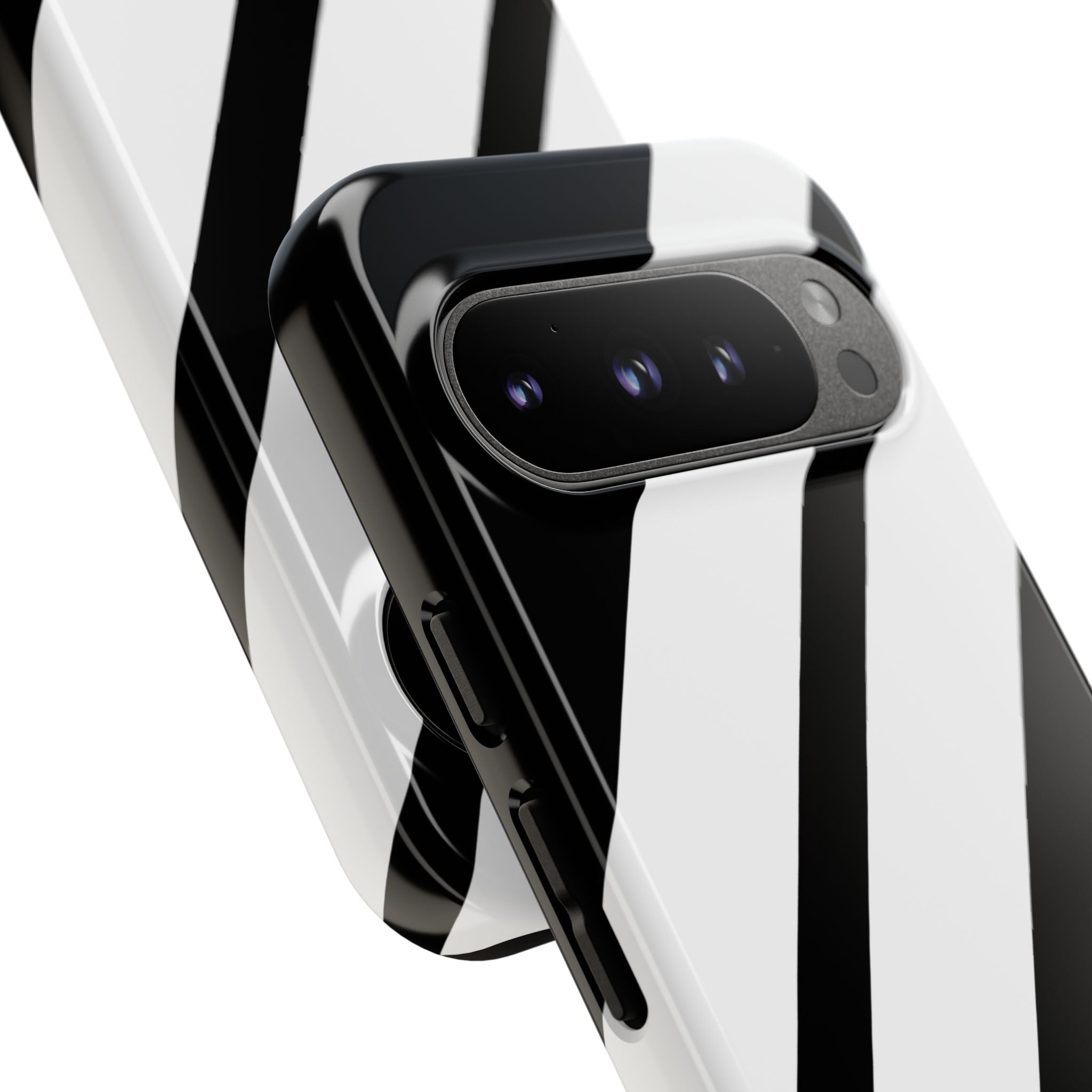 Obsidian White Bars · Tough etui na telefon dla Google Pixel