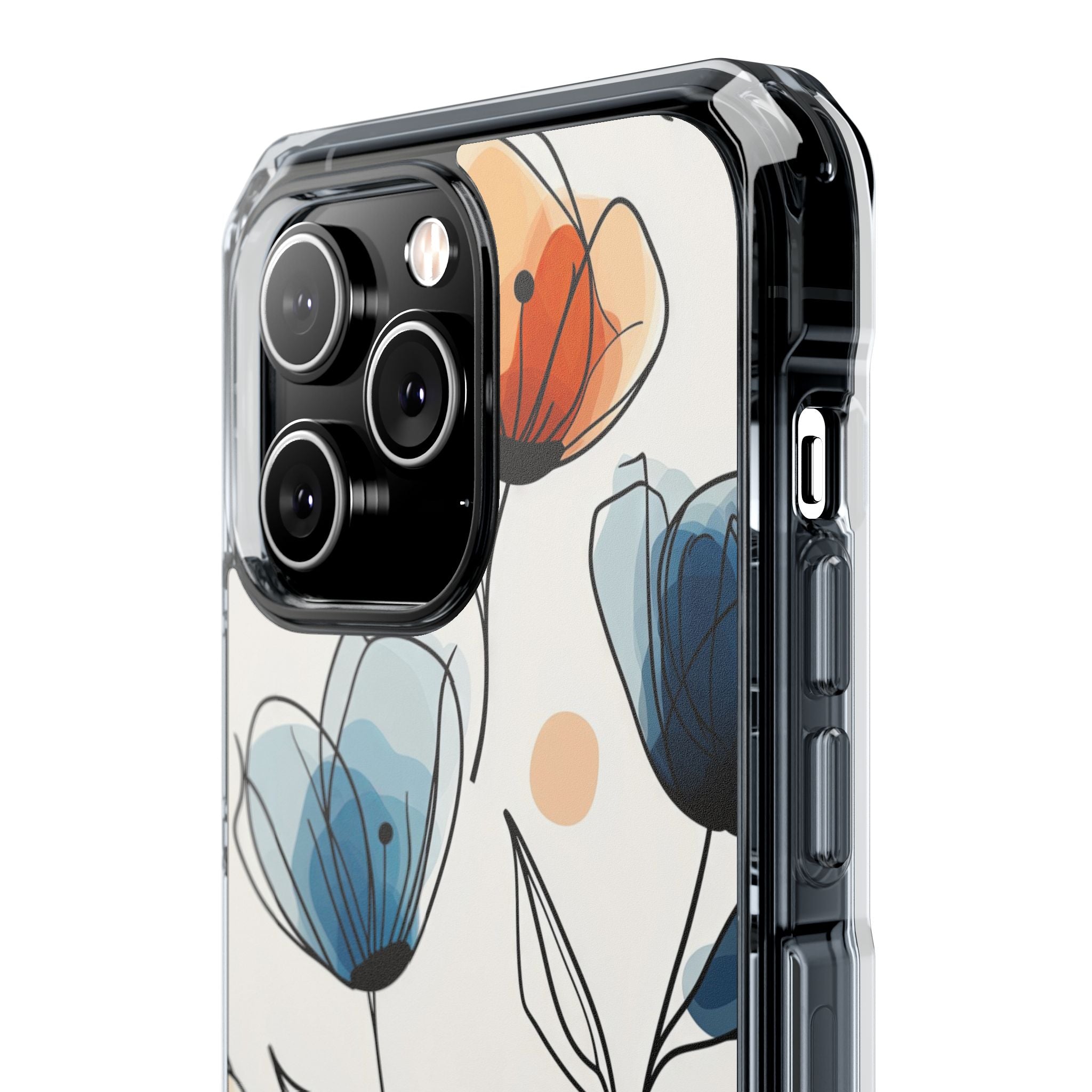 Ink Watercolor Tulips · Impact Hoesje voor iPhone · Magsafe