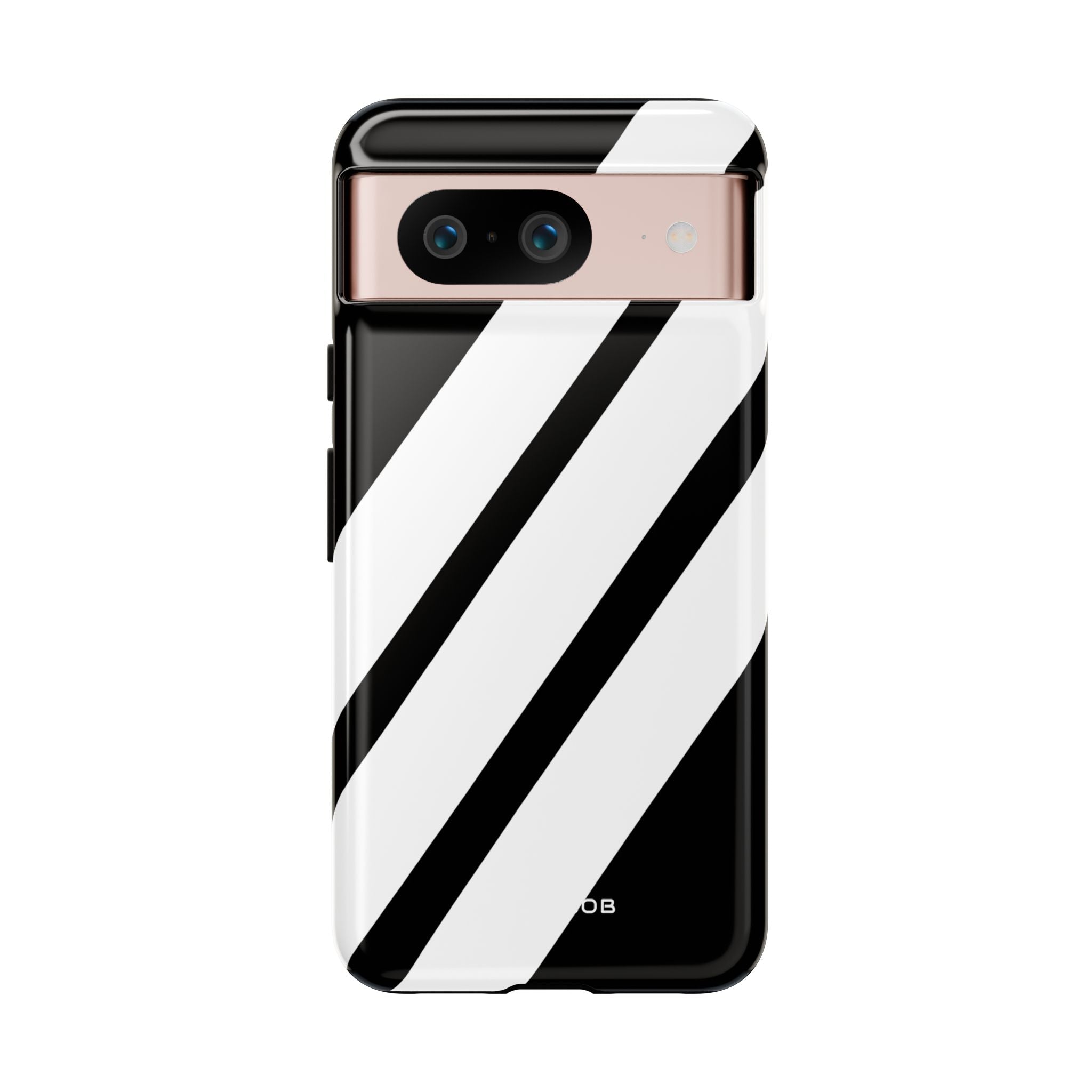 Diagonal Bands Noir Google Pixel 8 Case - Tough