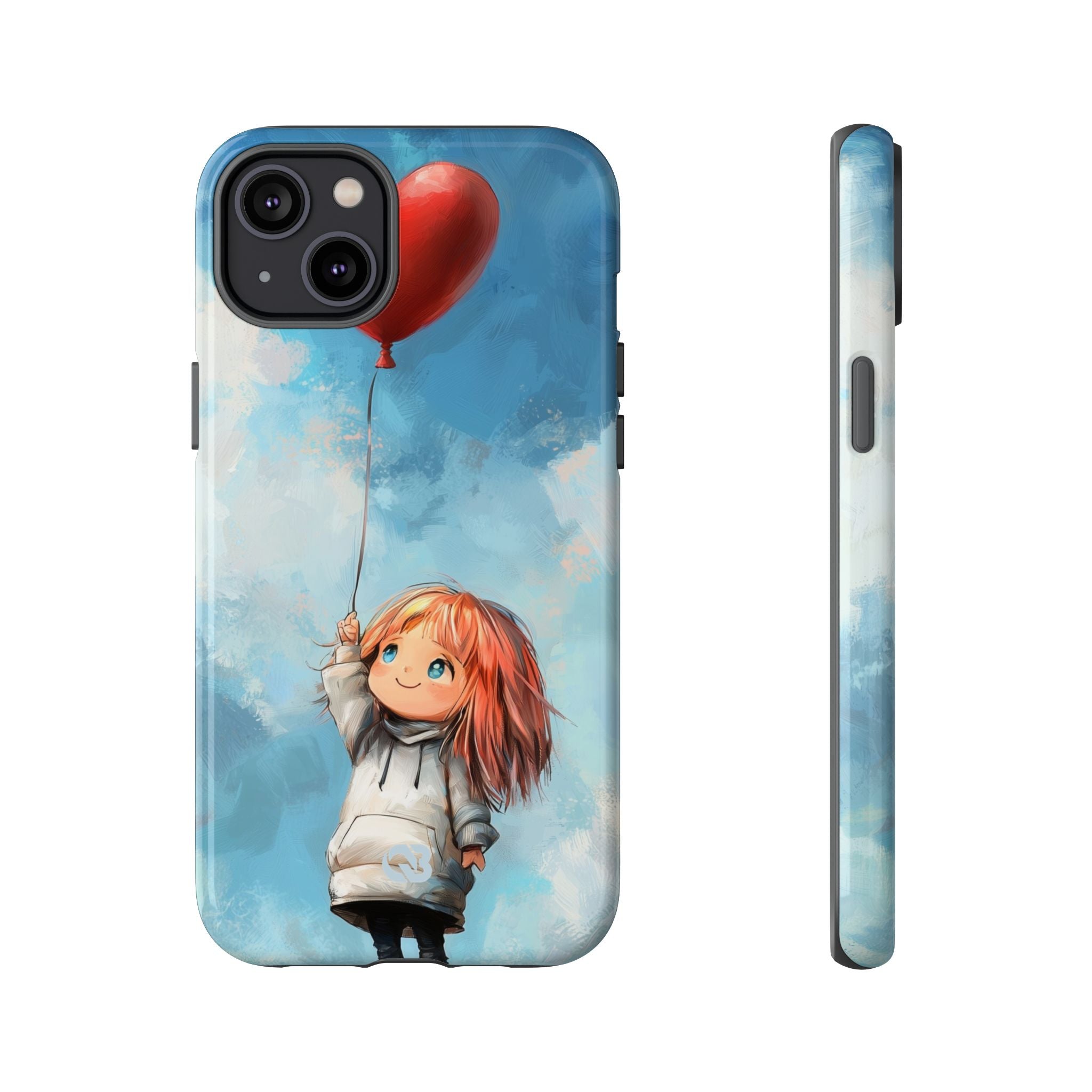 Crimson Heart Sky · Tough Phone Case for iPhone