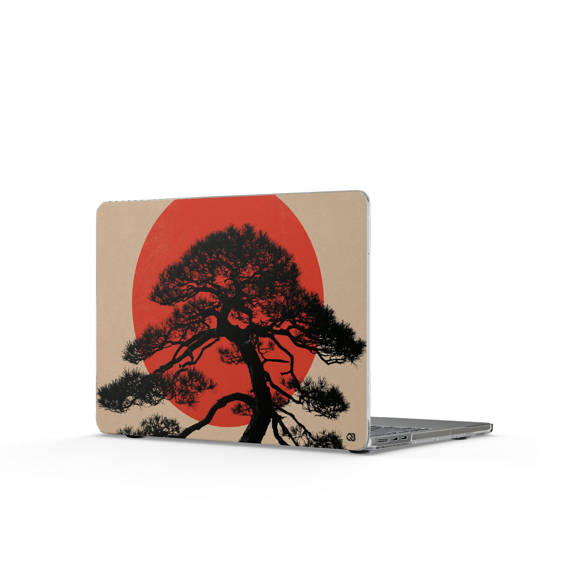 Crimson Pine Solitude · Clear Hard Case for MacBook · Beige