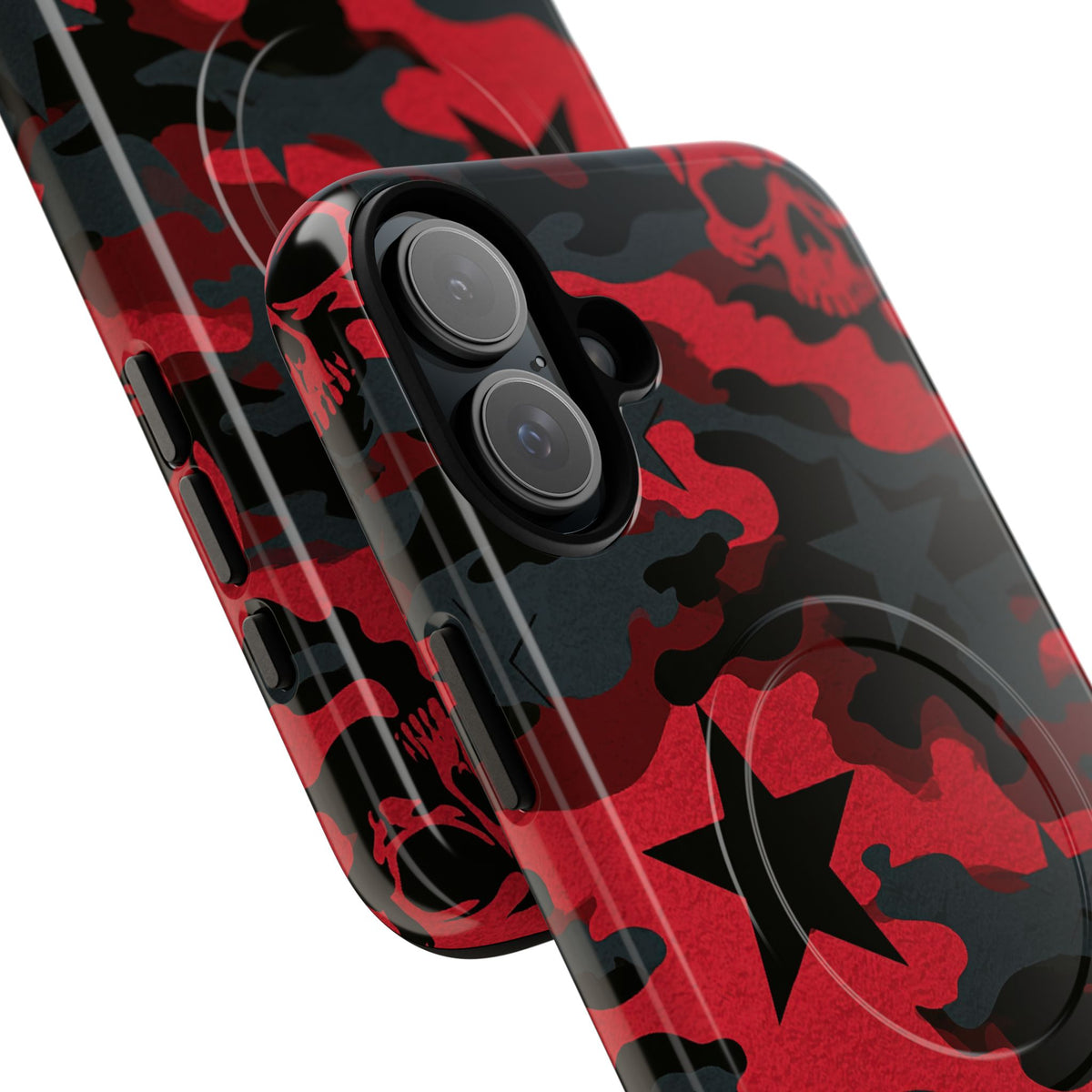 Crimson Skull Camo · Tough 2.0 Magnetic Phone Case for iPhone · Red