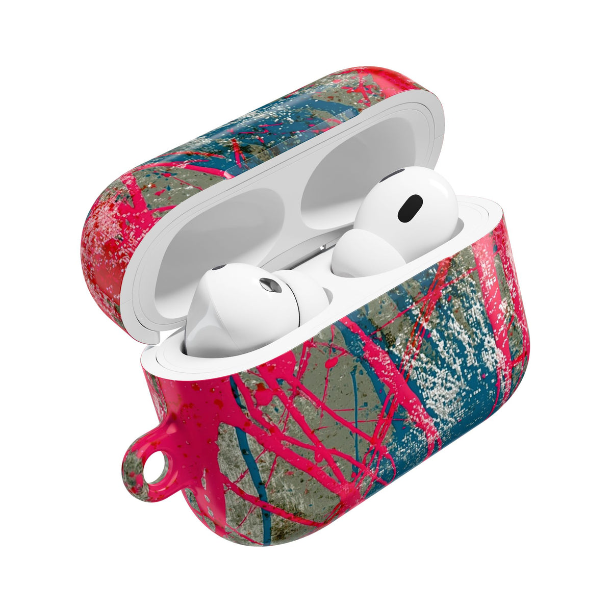 Neon Static Drip · Hard Case for AirPods & AirPods Pro · Pink