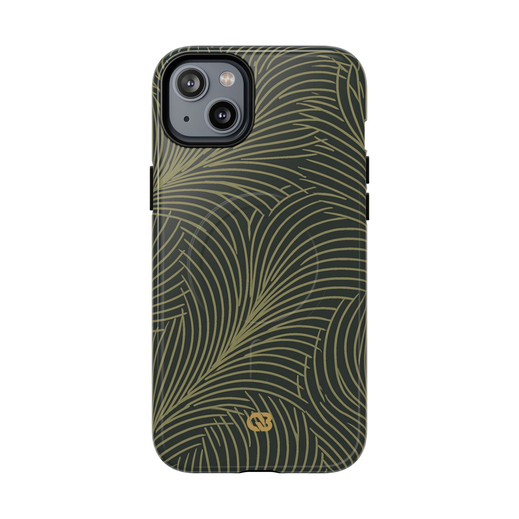 Green Tough 2.0 Magsafe Phone Case for iPhone - Dark Olive Plume