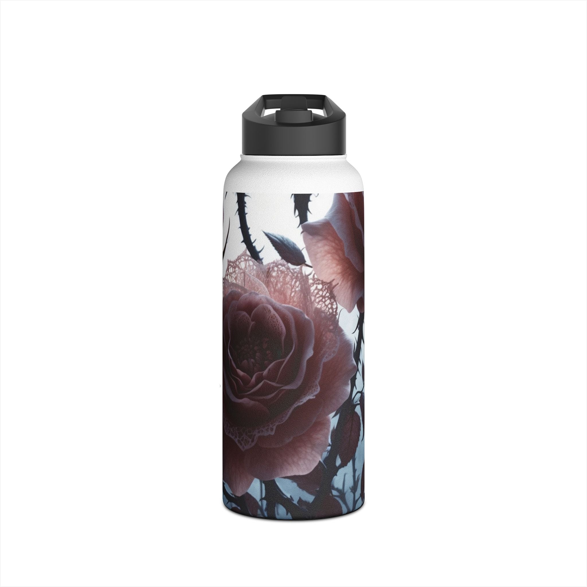 Lace Rose Moonlight - Stainless Steel Water Bottle