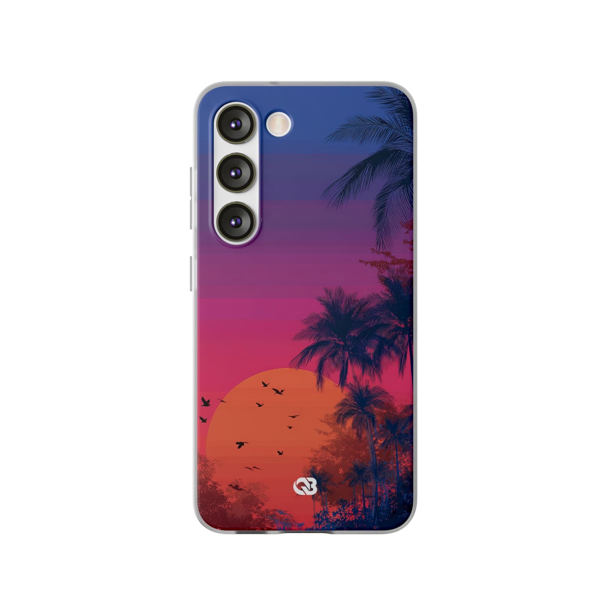 Neon Horizon Palms · Soft Handyhülle für Samsung