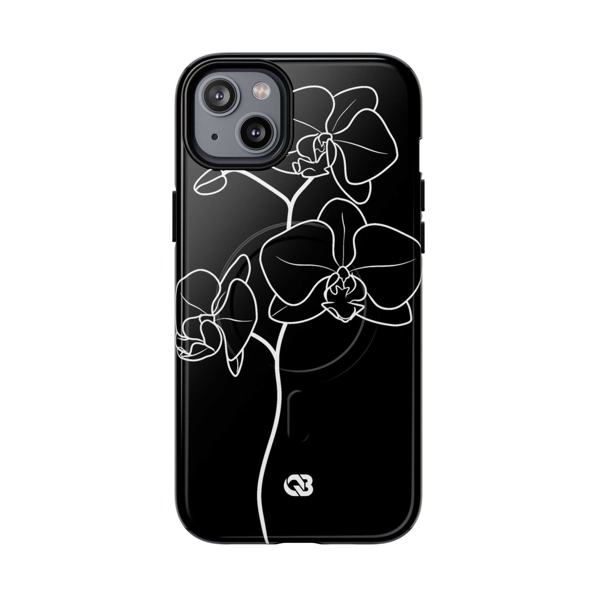 Black Tough 2.0 Magsafe Phone Case for iPhone - Noir Alabaster Orchid