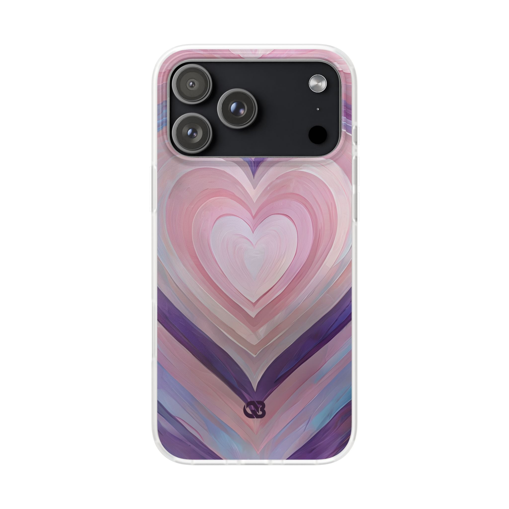 Lavender Pulse Hearts · Soft Mobilskal för iPhone